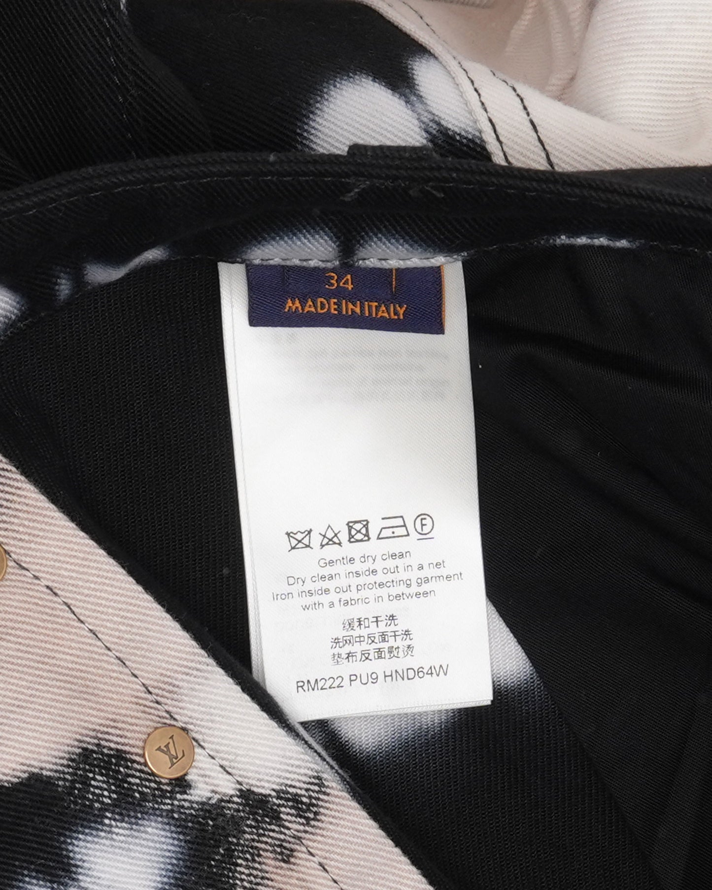 Tie Dye Monogram Double Knee Flared Jeans