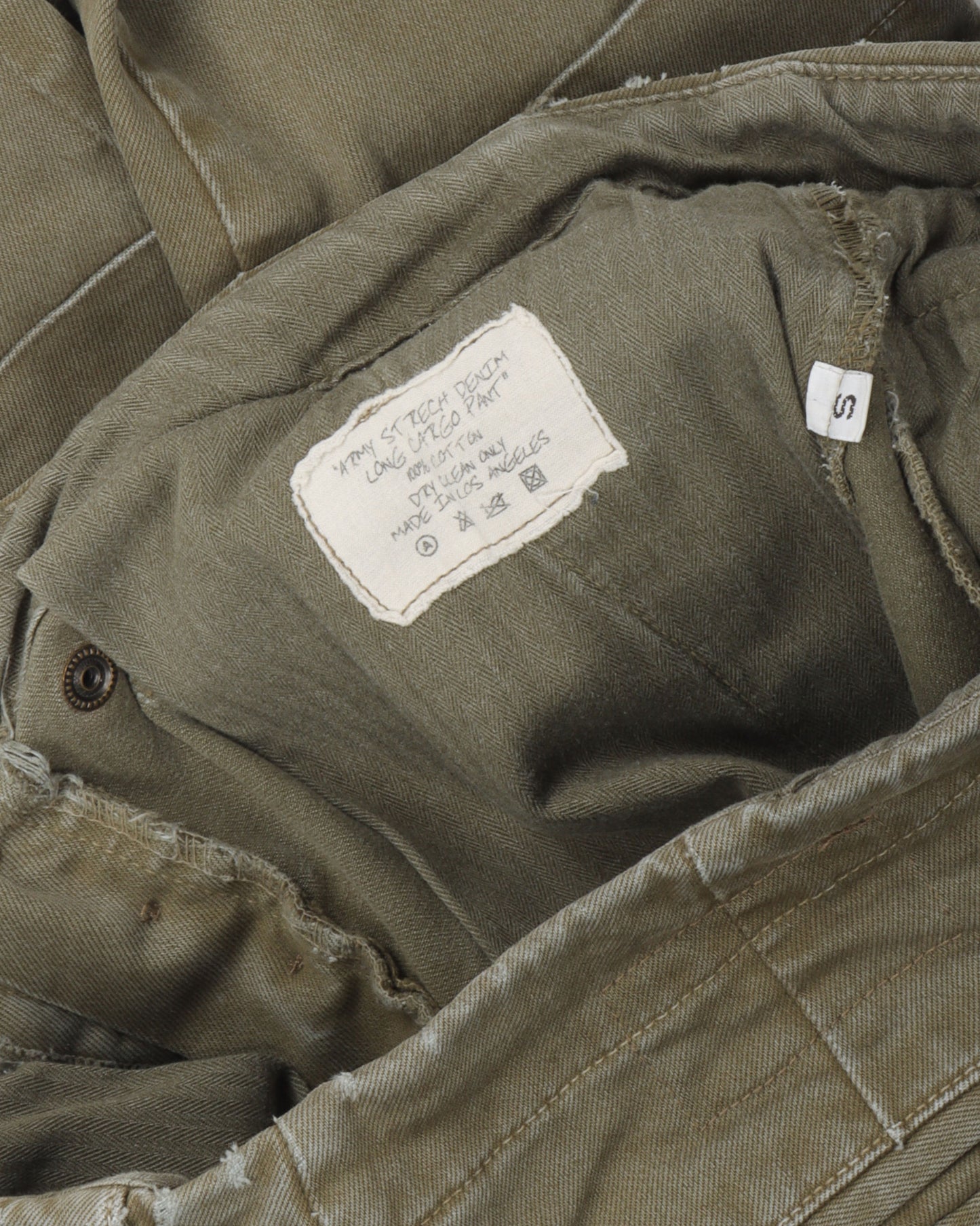 Army Stretch Denim Long Cargo Pant