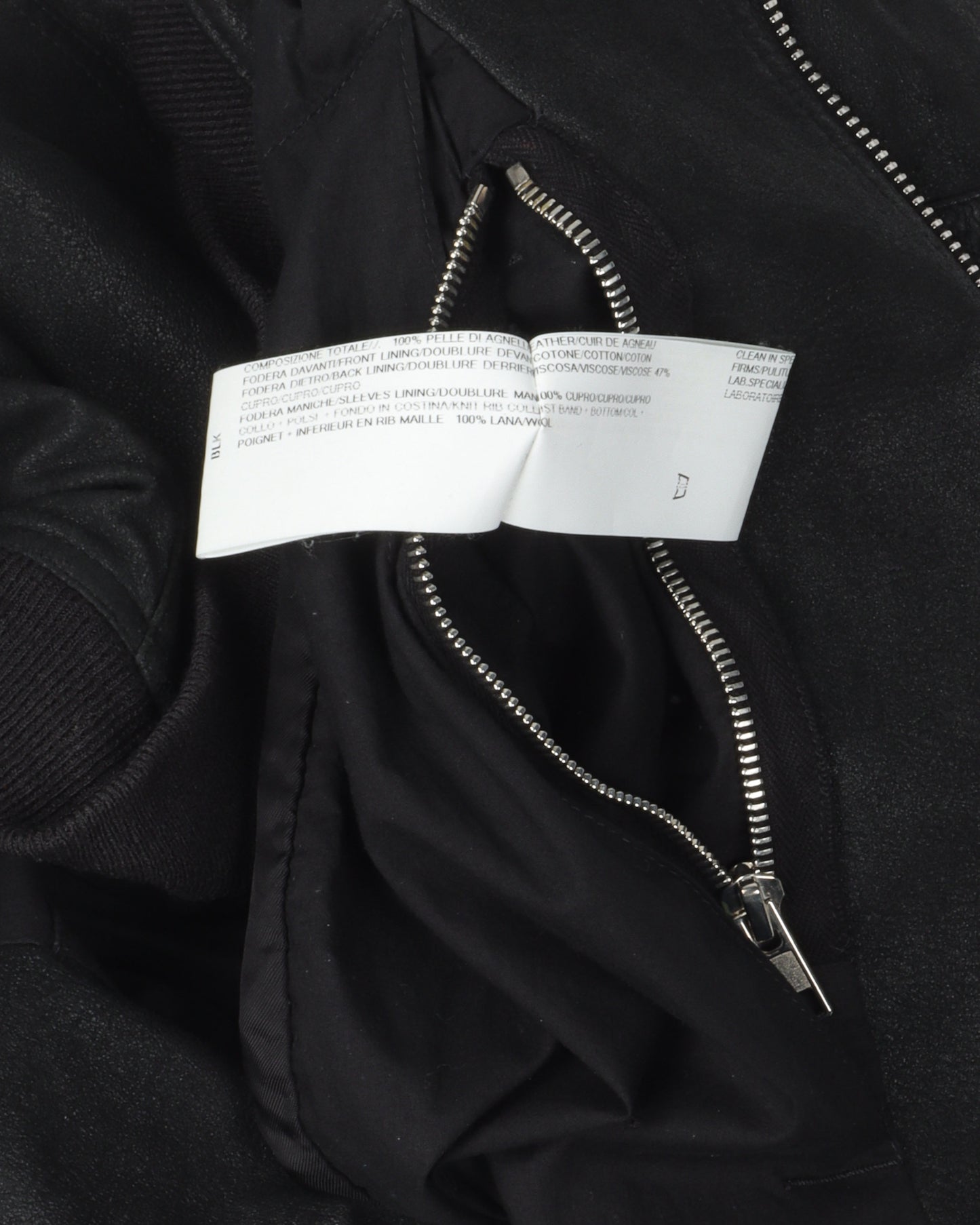 Blistered Lamb Leather Bomber Jacket