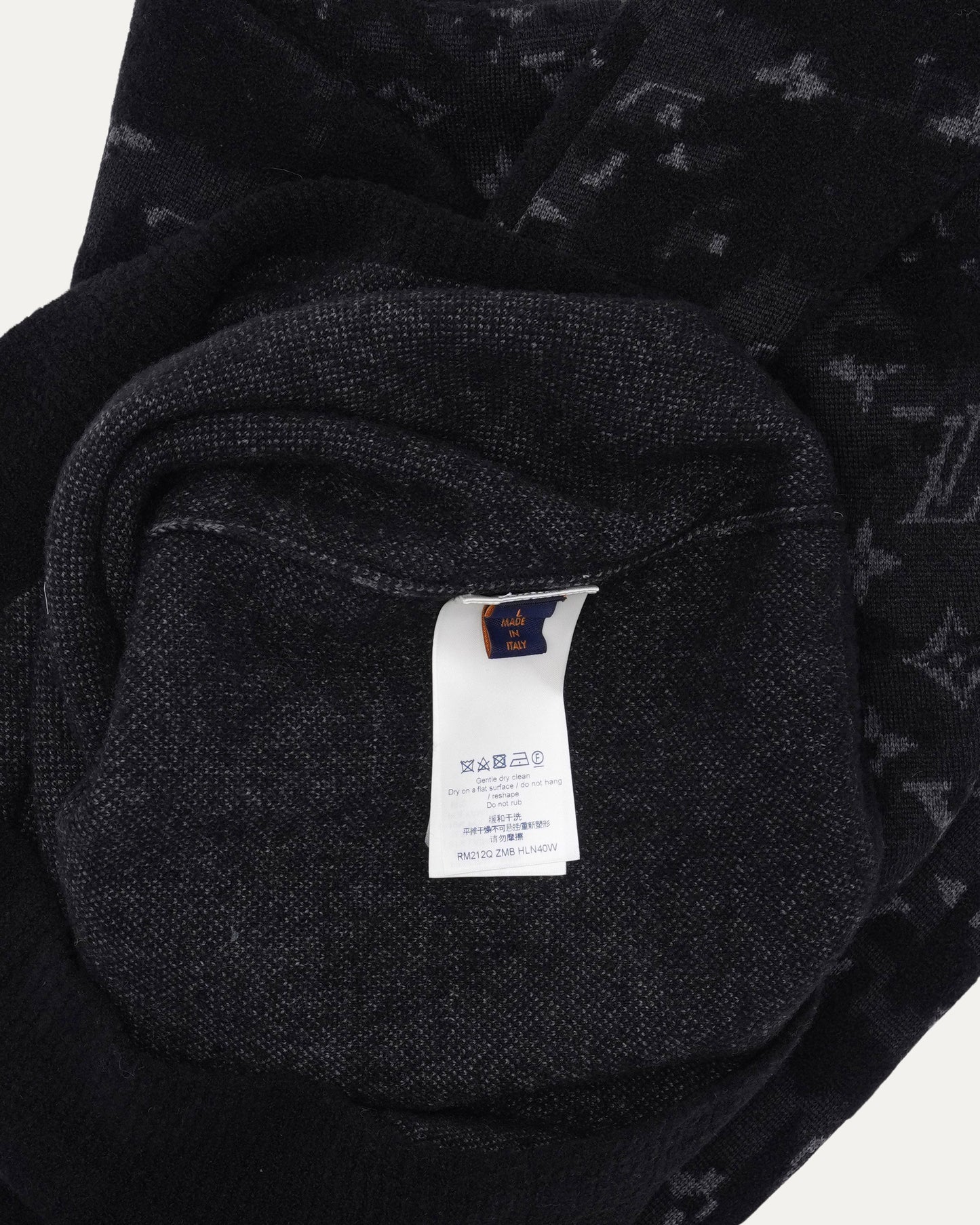 Camouflage Monogram Jacquard Intarsia Knit Sweater