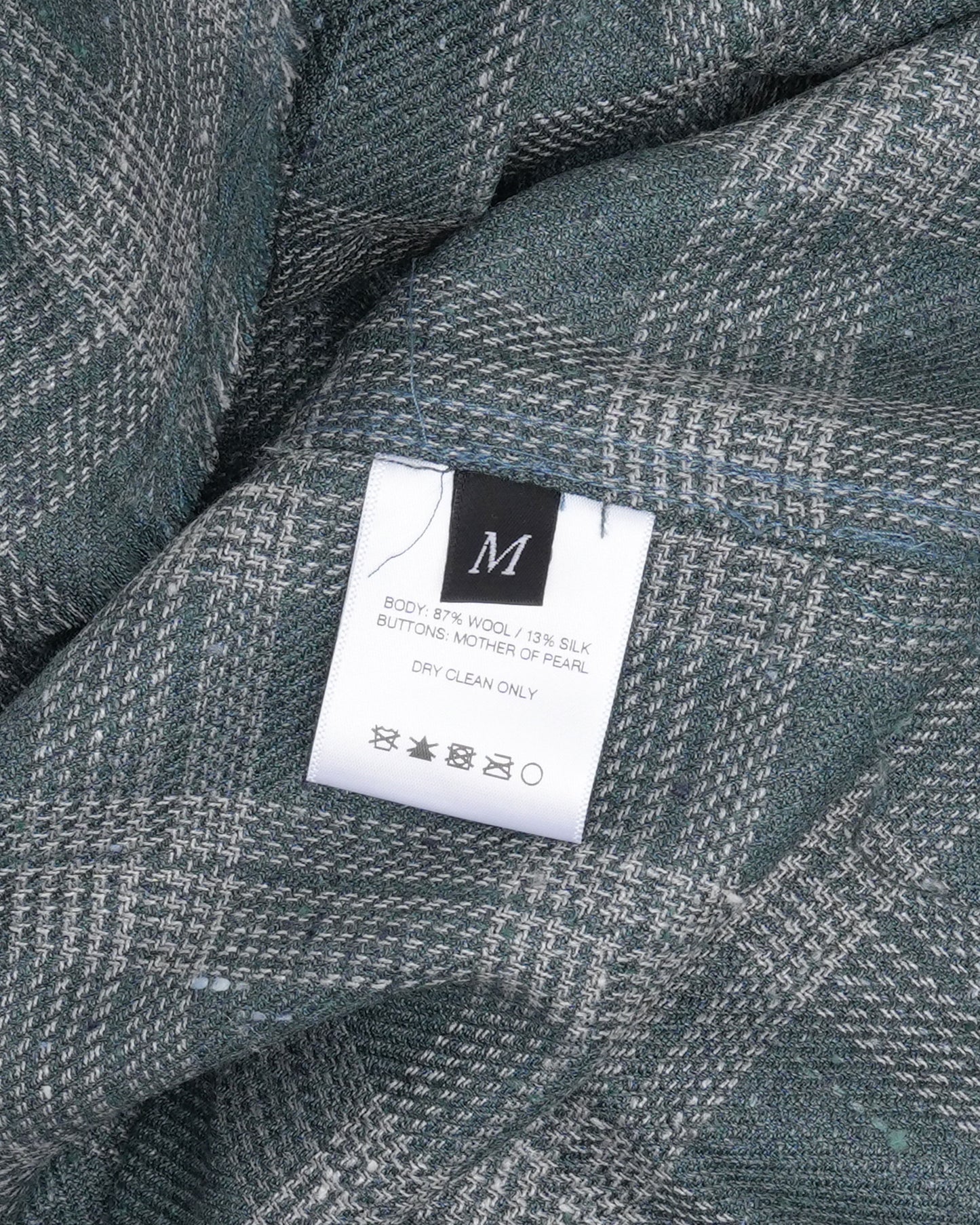 Wool-Silk Blend Assemblage Flannel Shirt