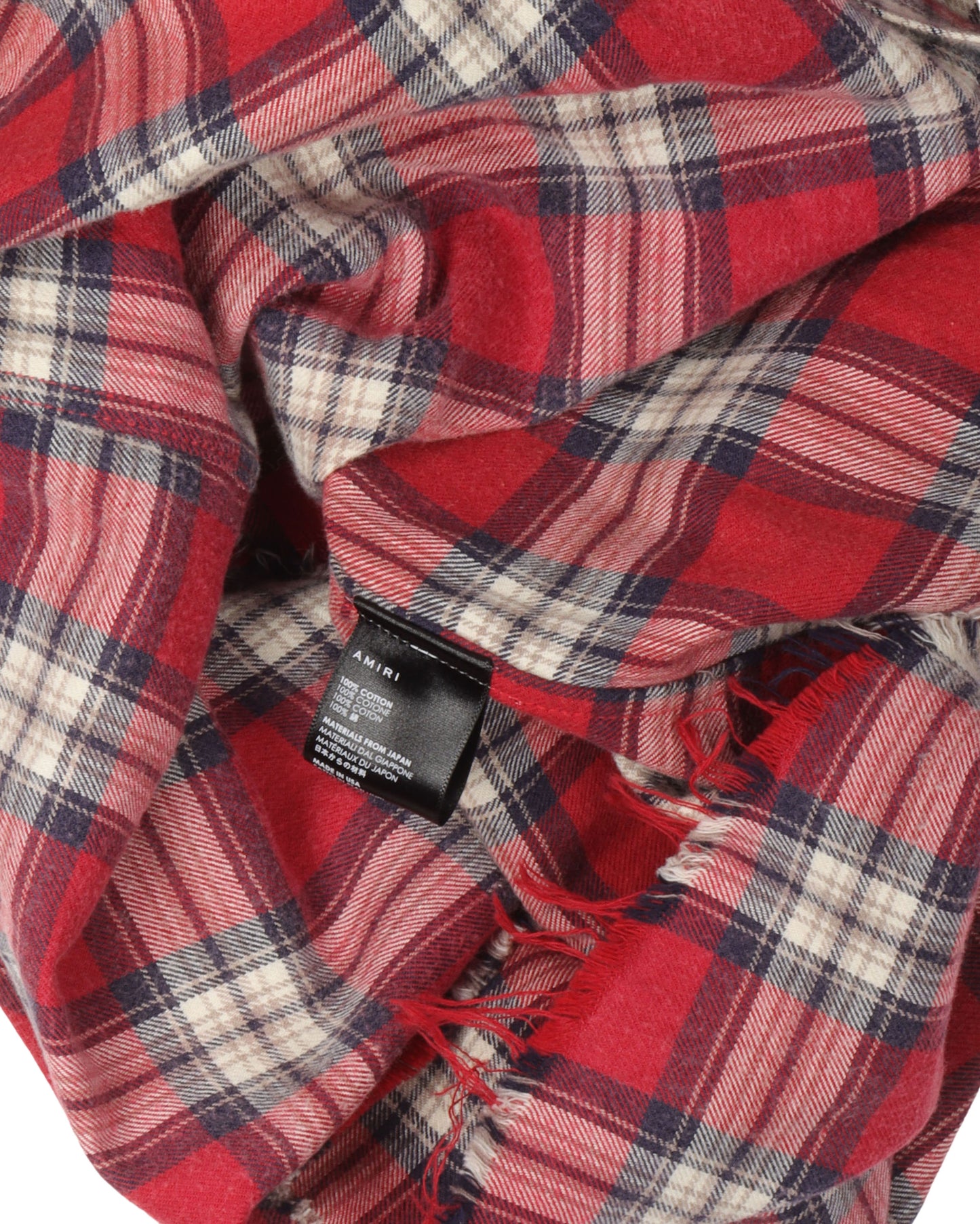 Raw Hem Flannel Shirt