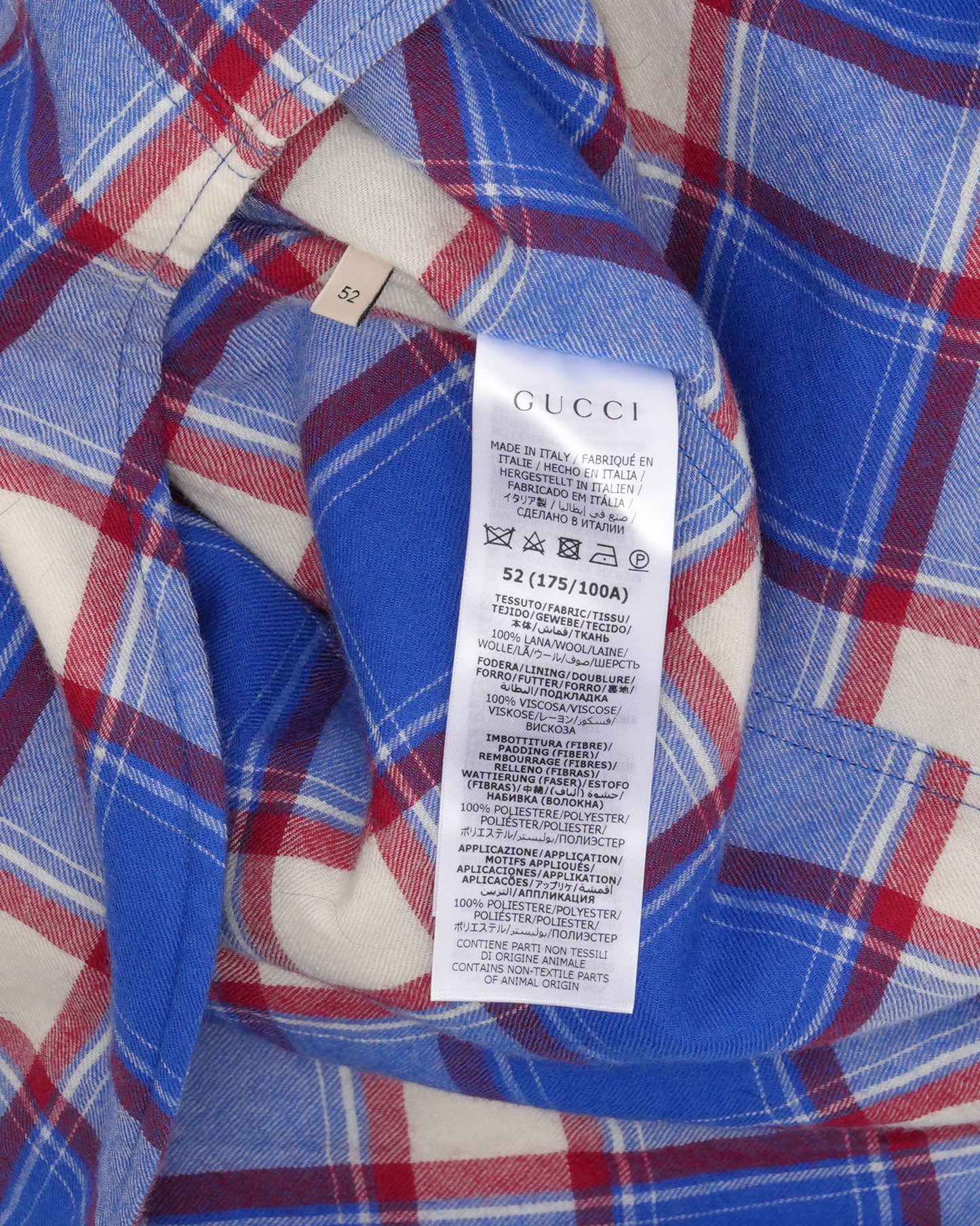 Plaid Embroidered Flannel Shirt