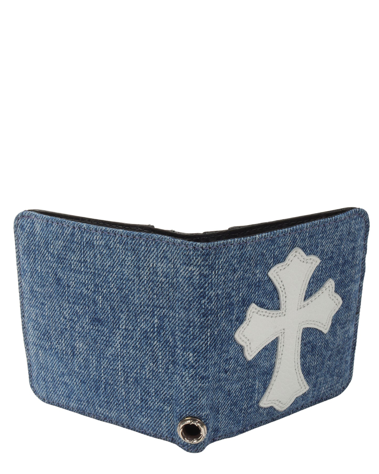 St. Barth Exclusive Denim Cross Patch Bifold Wallet