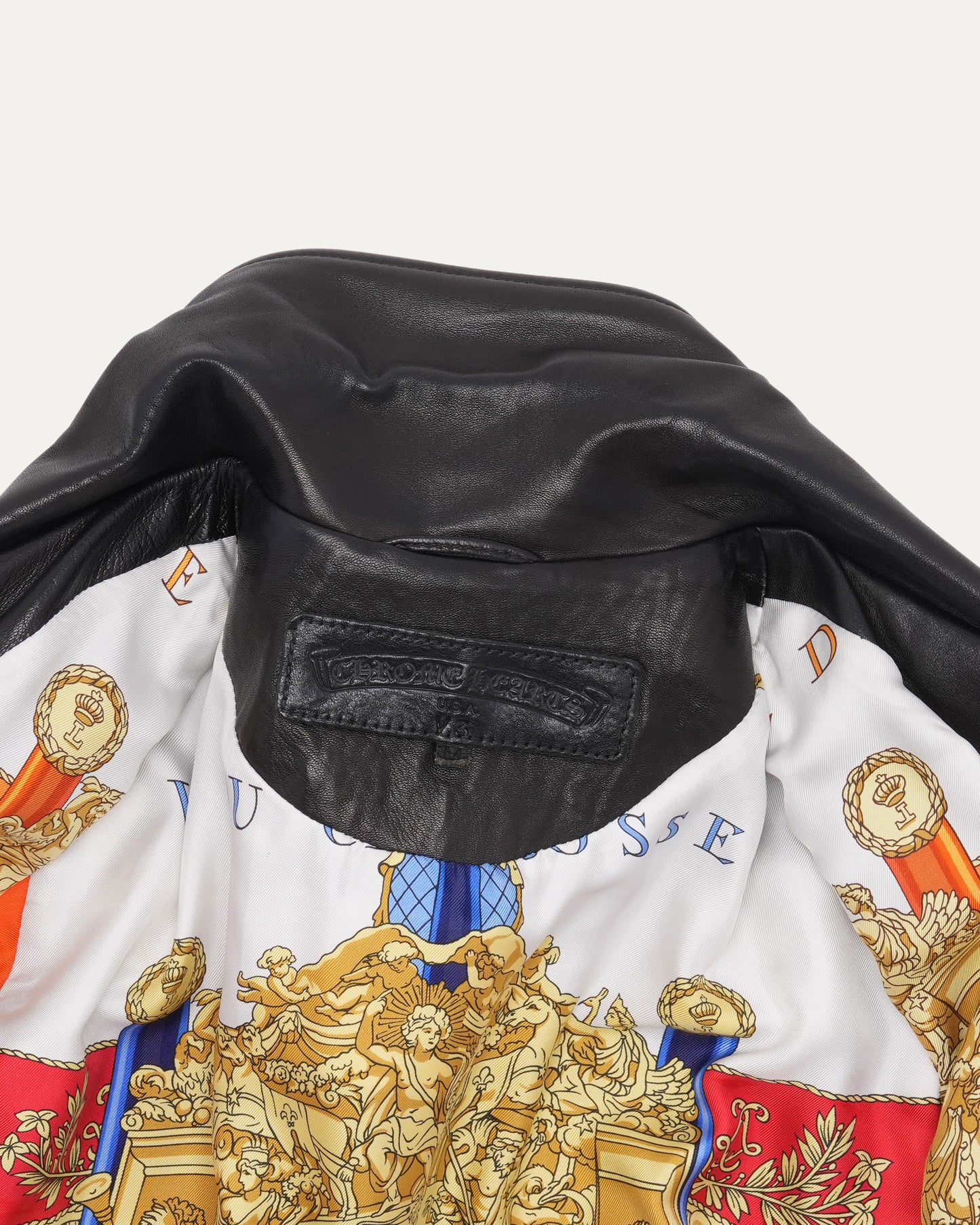 Hermes Silk Lined JJ Dean Leather Jacket