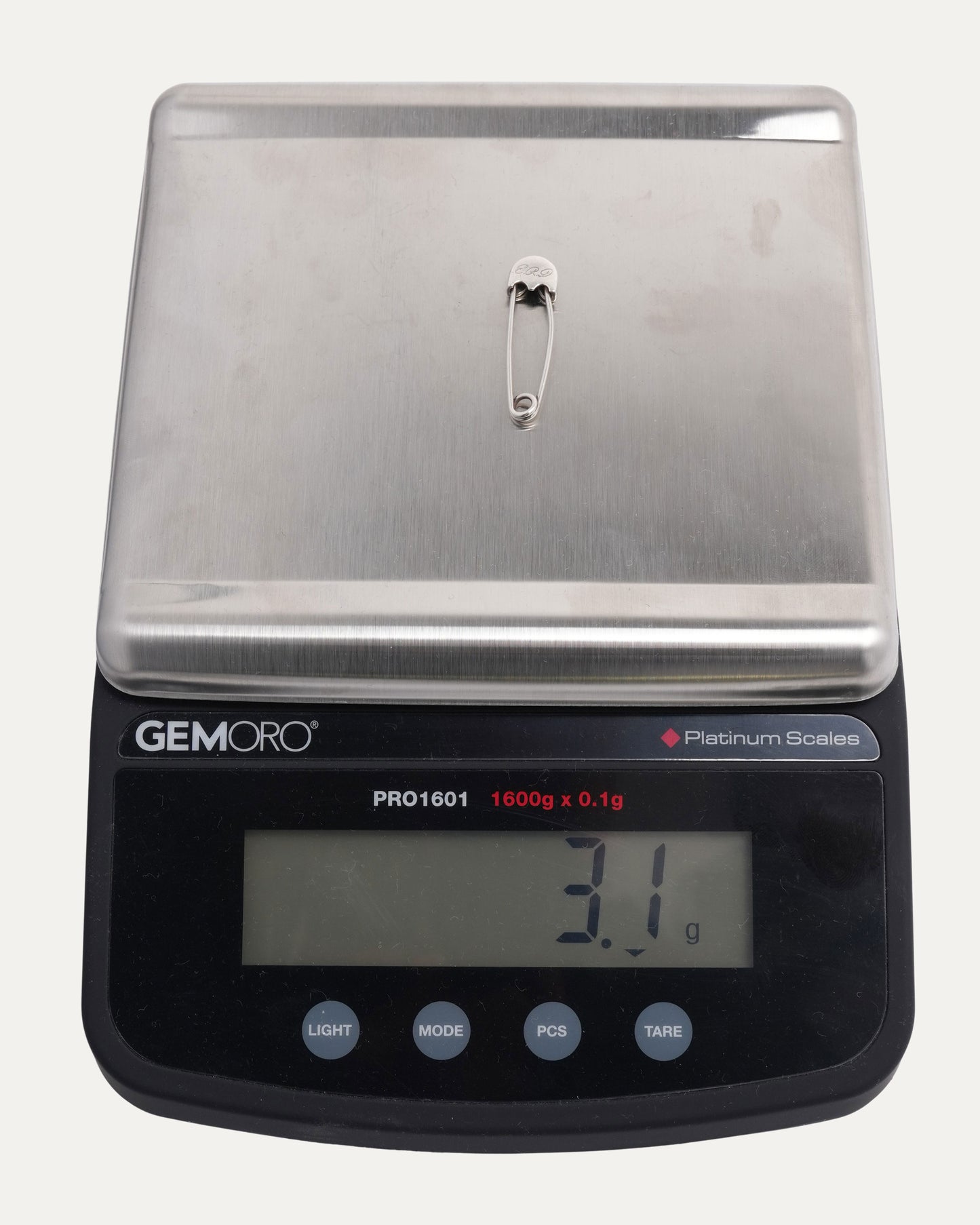 Engraved Silver Safety Pin