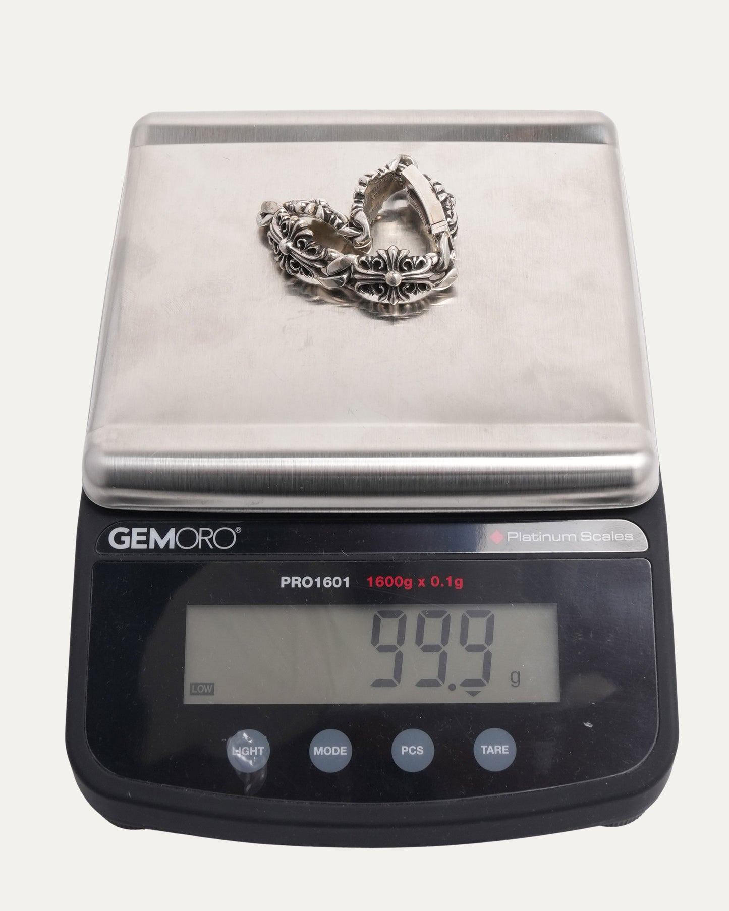 Floral Cross Link ID Bracelet