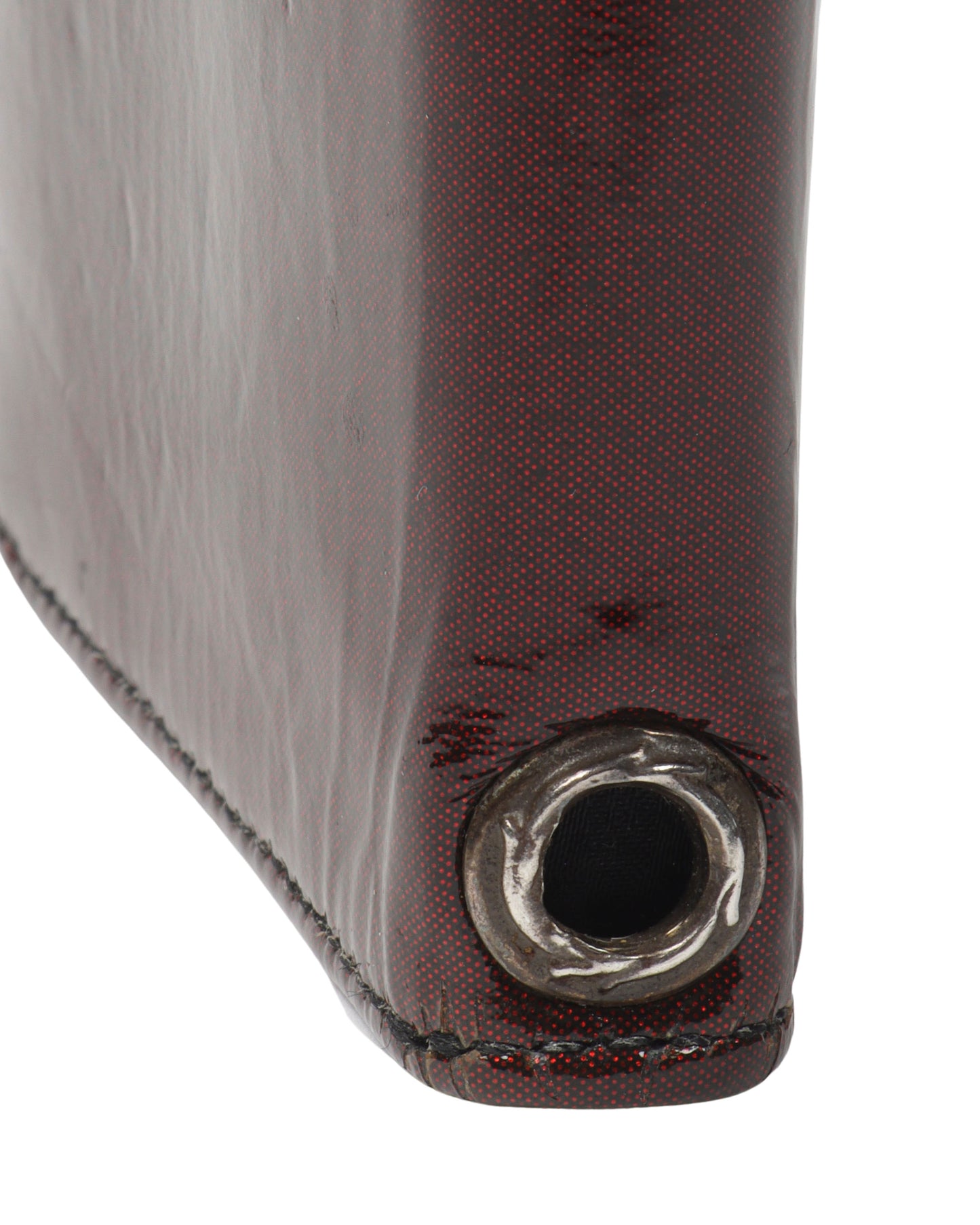 Red Galaxy Cheetah Cross Patch Wallet