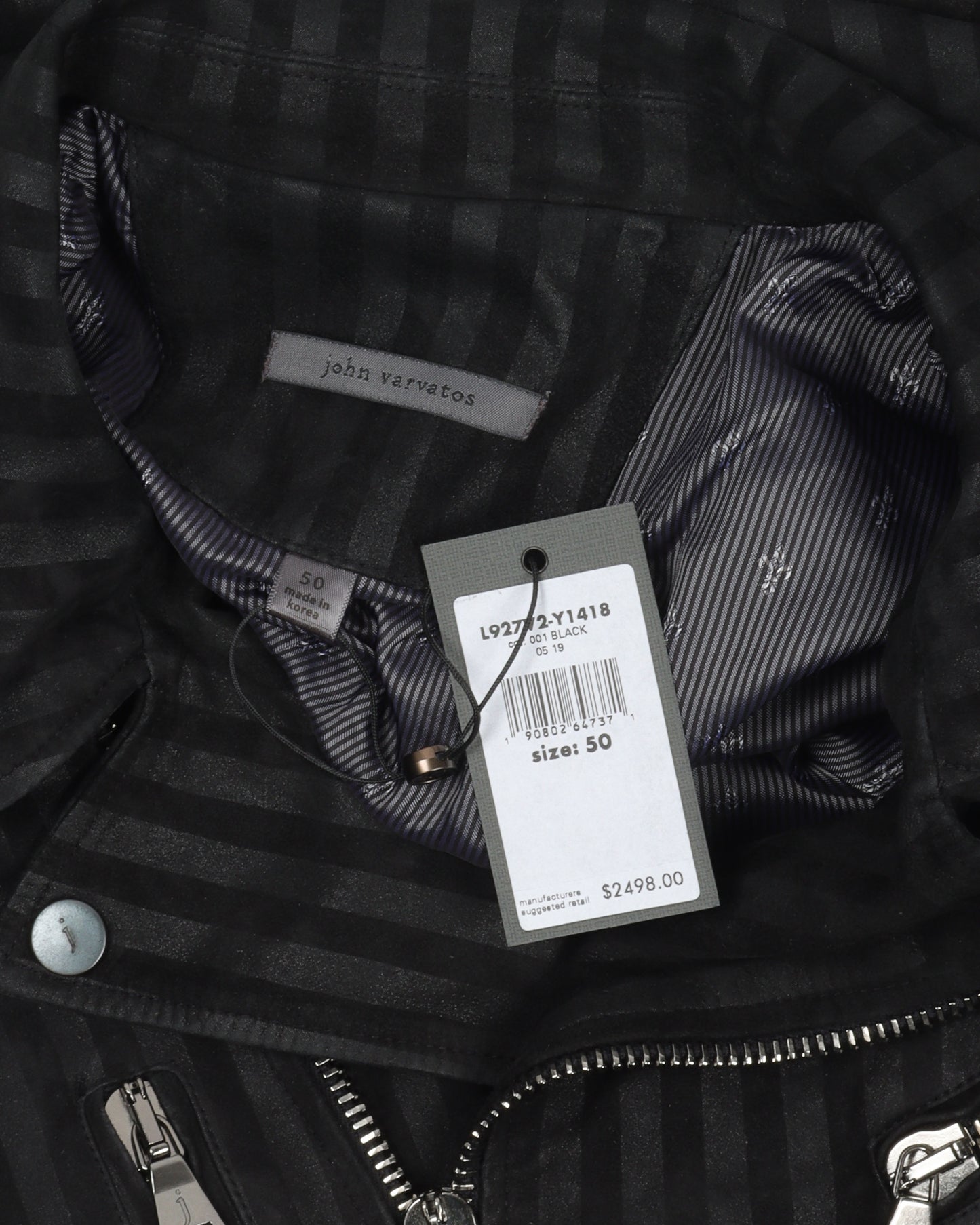 Striped Leather Jacket