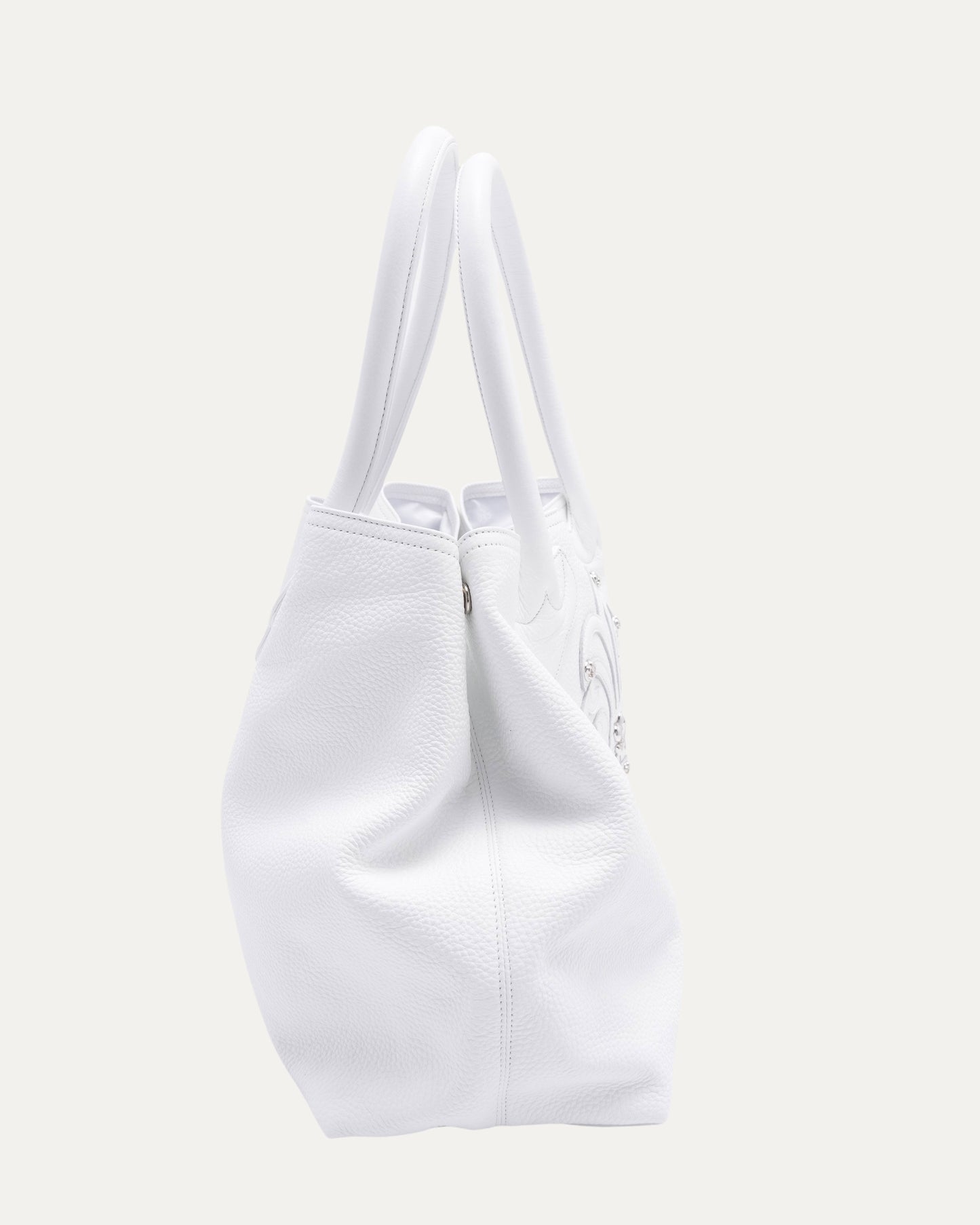 Embellished Fleur Patch Tote Bag