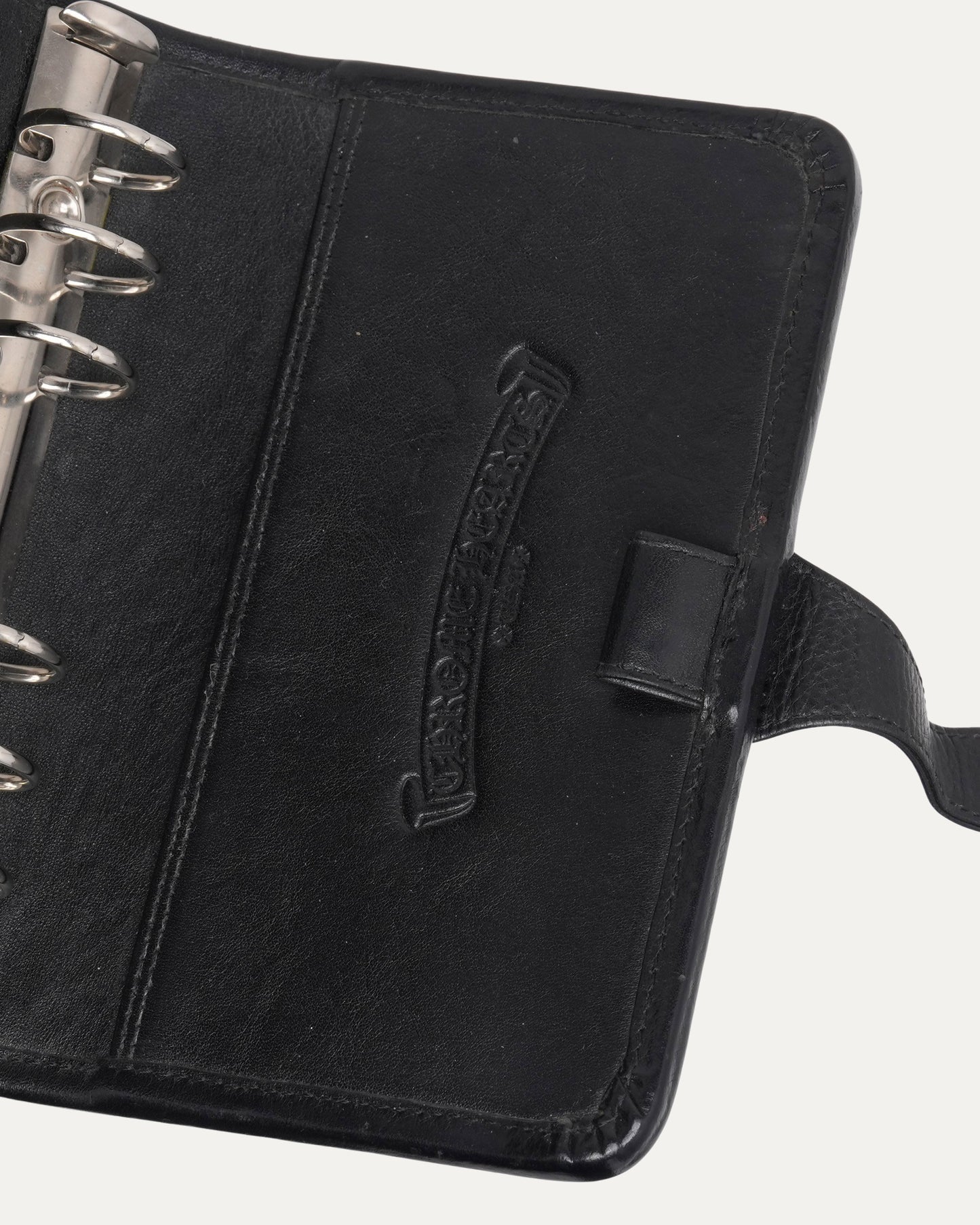 Cross Patch Leather Binder