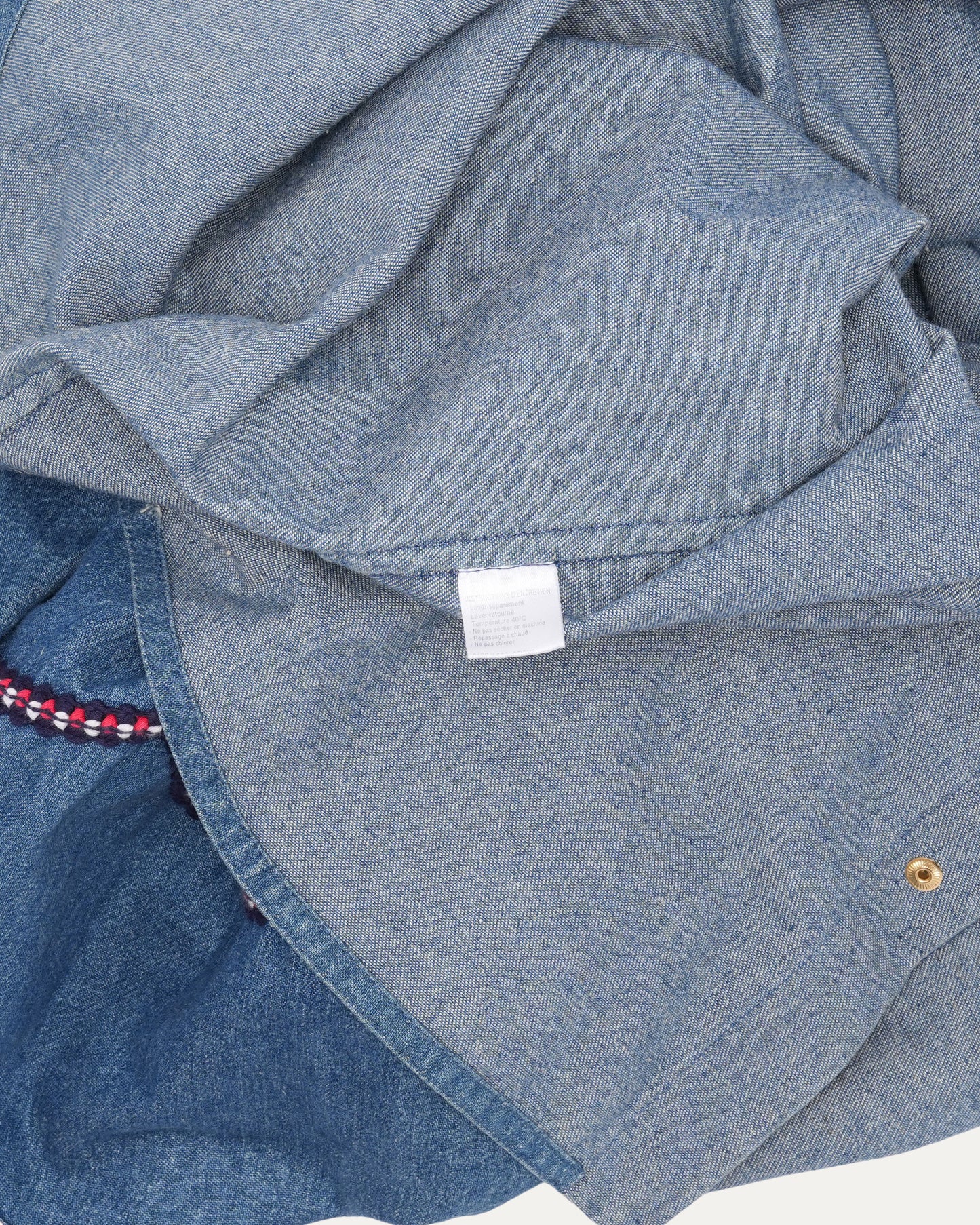 Yarn Detail Western Denim Jacket
