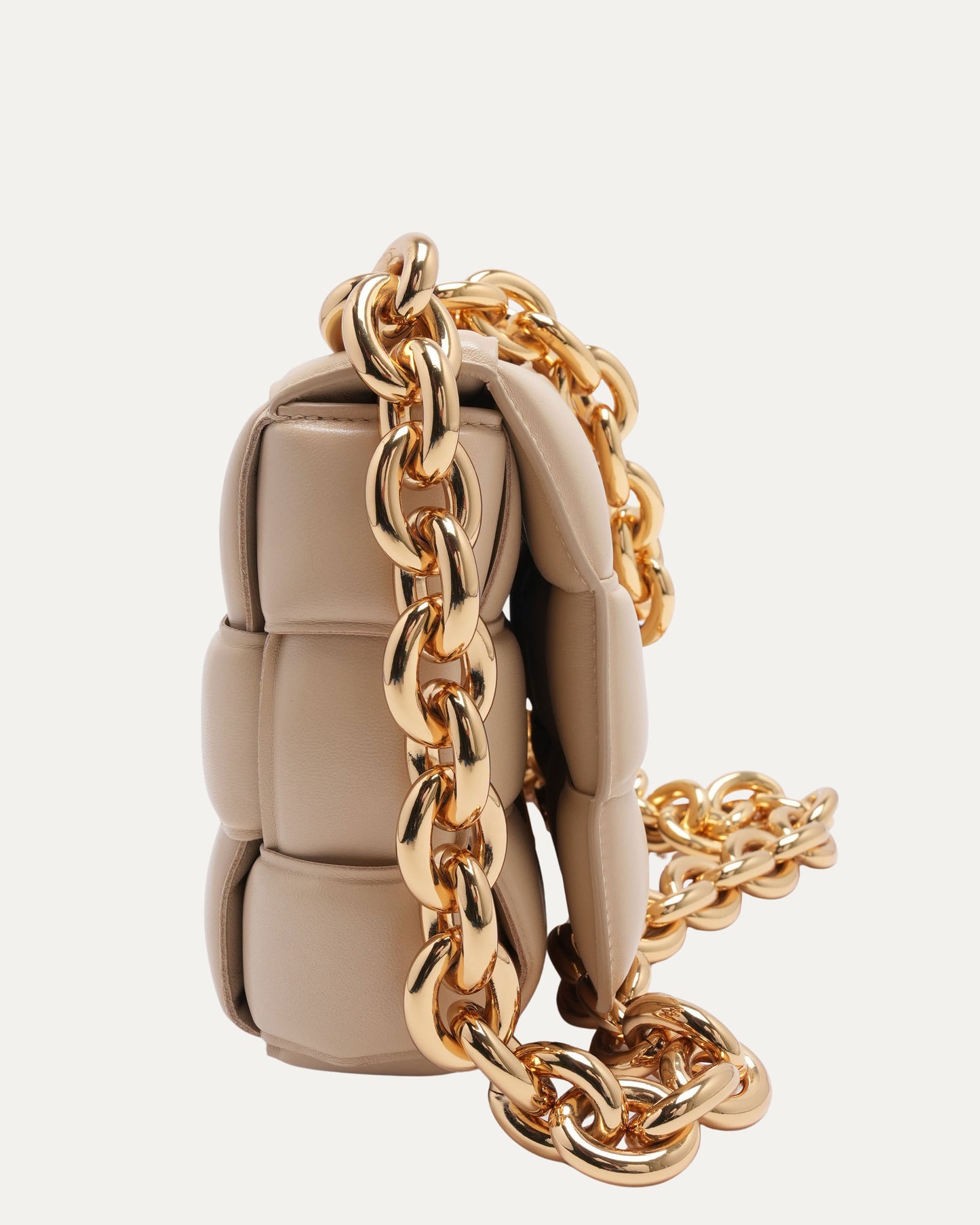 Padded Intrecciato Chain Casette Bag