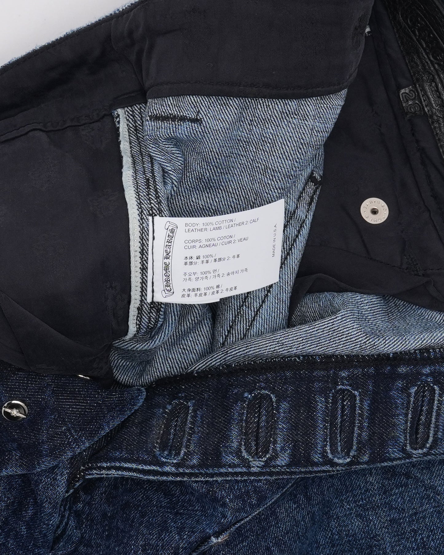 Turbo Diesel Cross Patch Double Knee Jean Shorts
