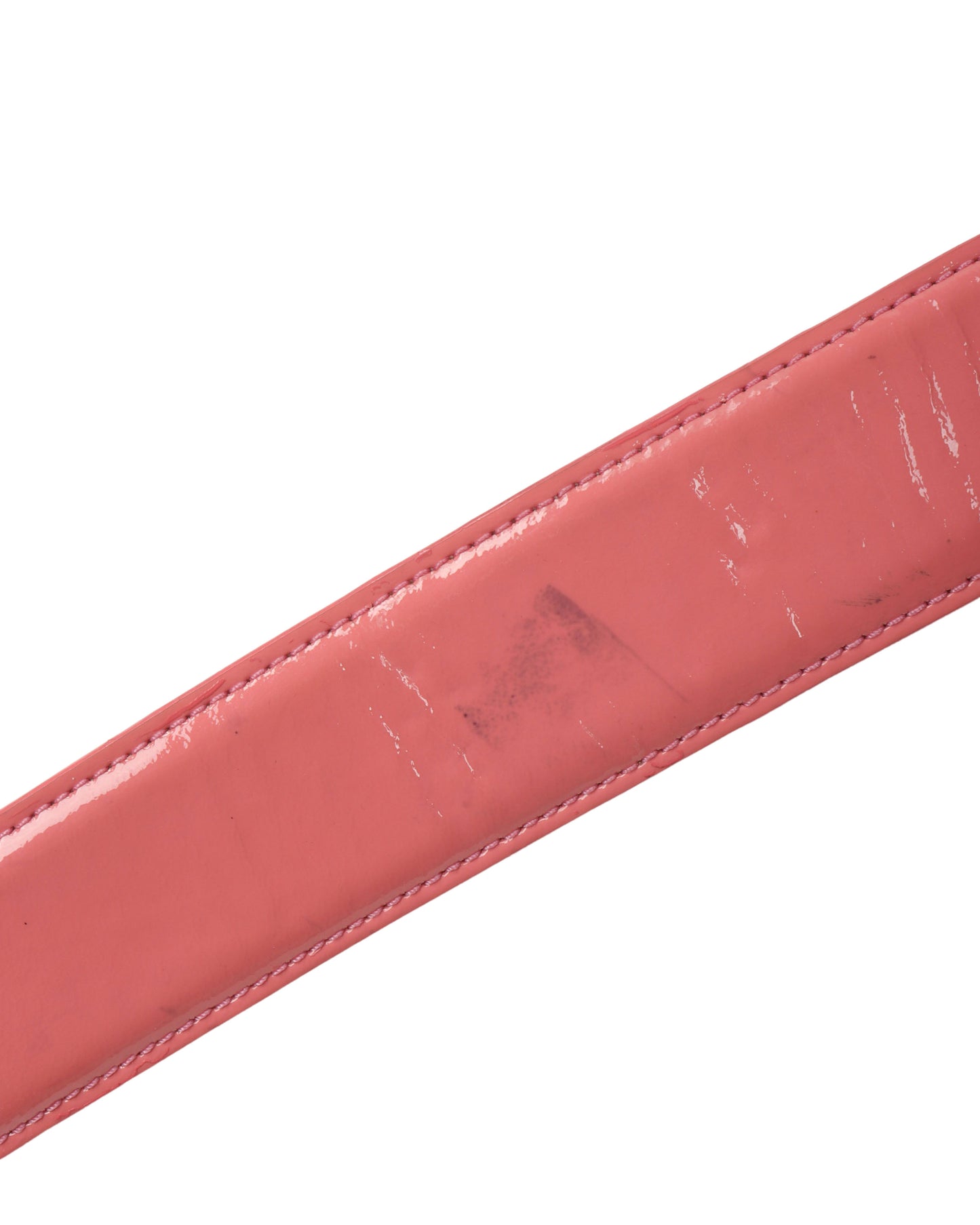 Square Buckle Patent Leather Belt