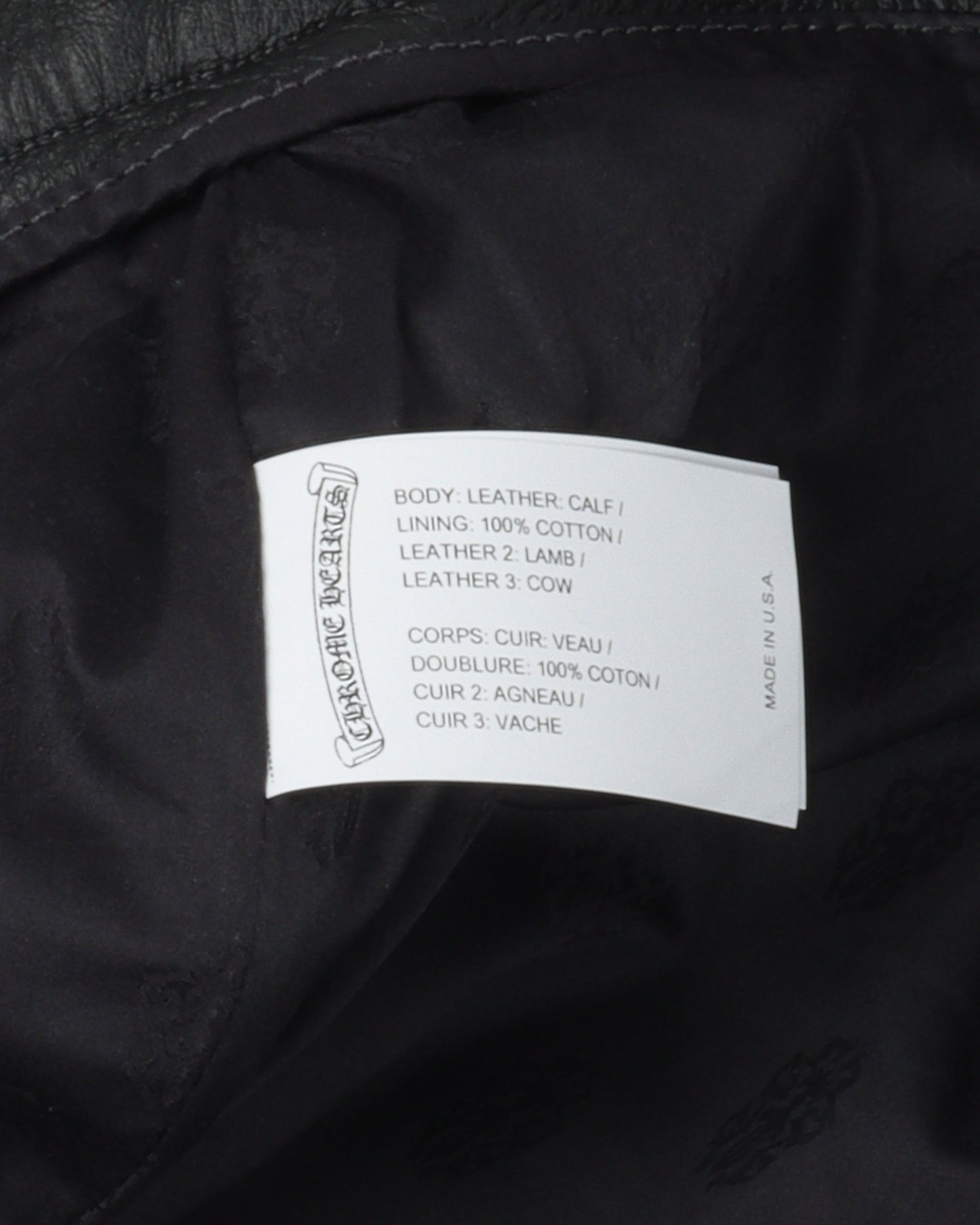 Cross Patch Leather Pants