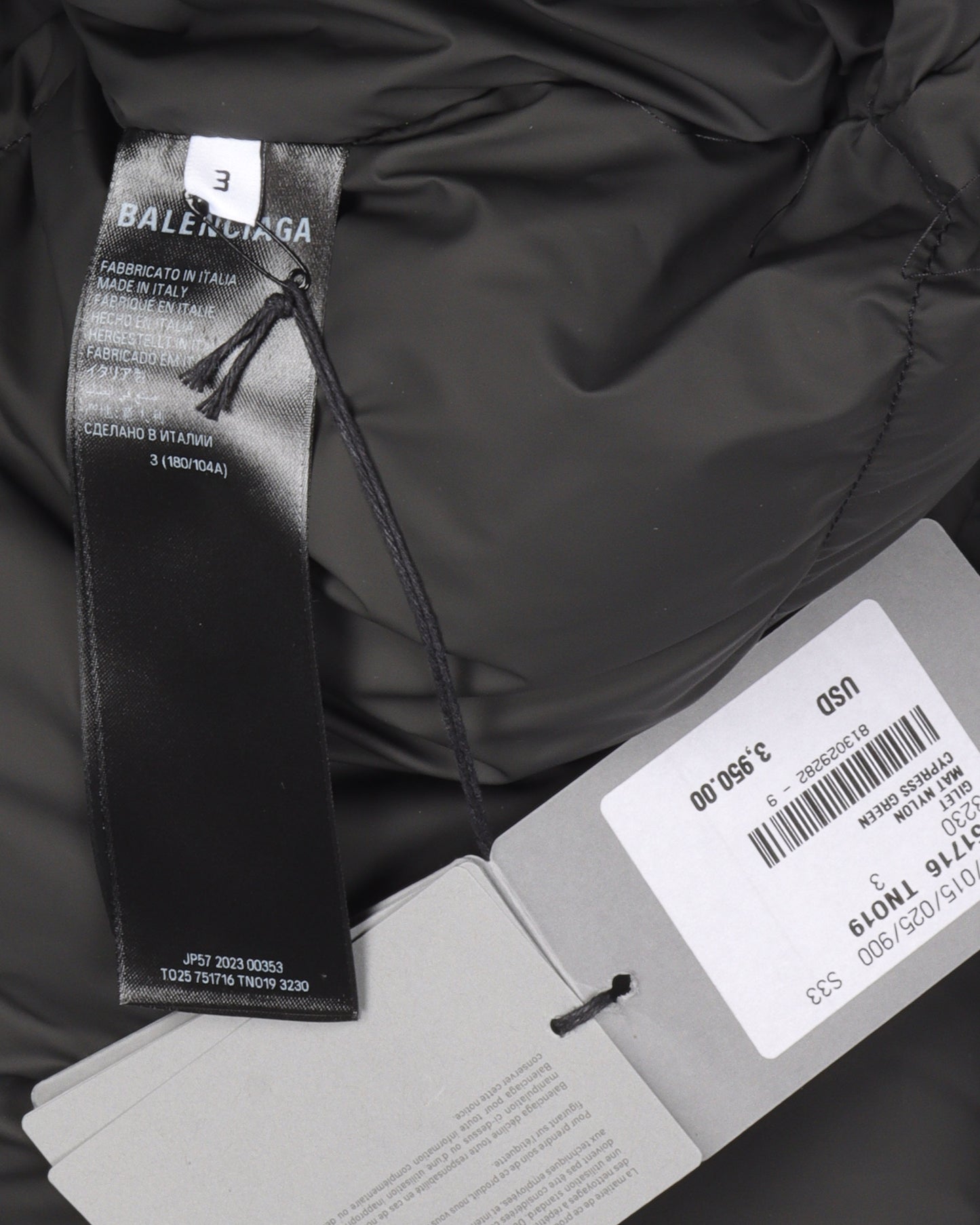 Oversized Logo Printed Padded Vest