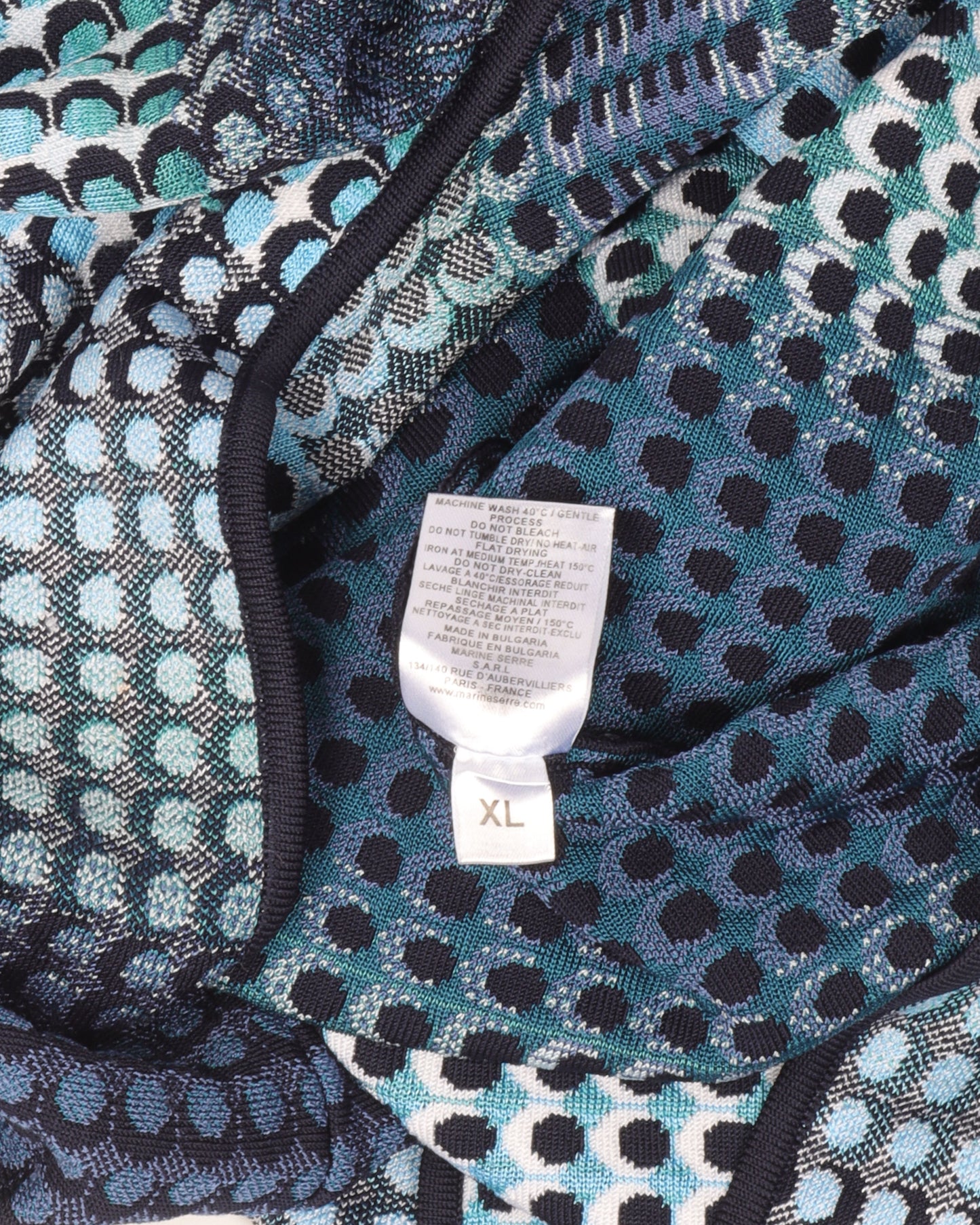 Marine Serre Knit Polo Shirt