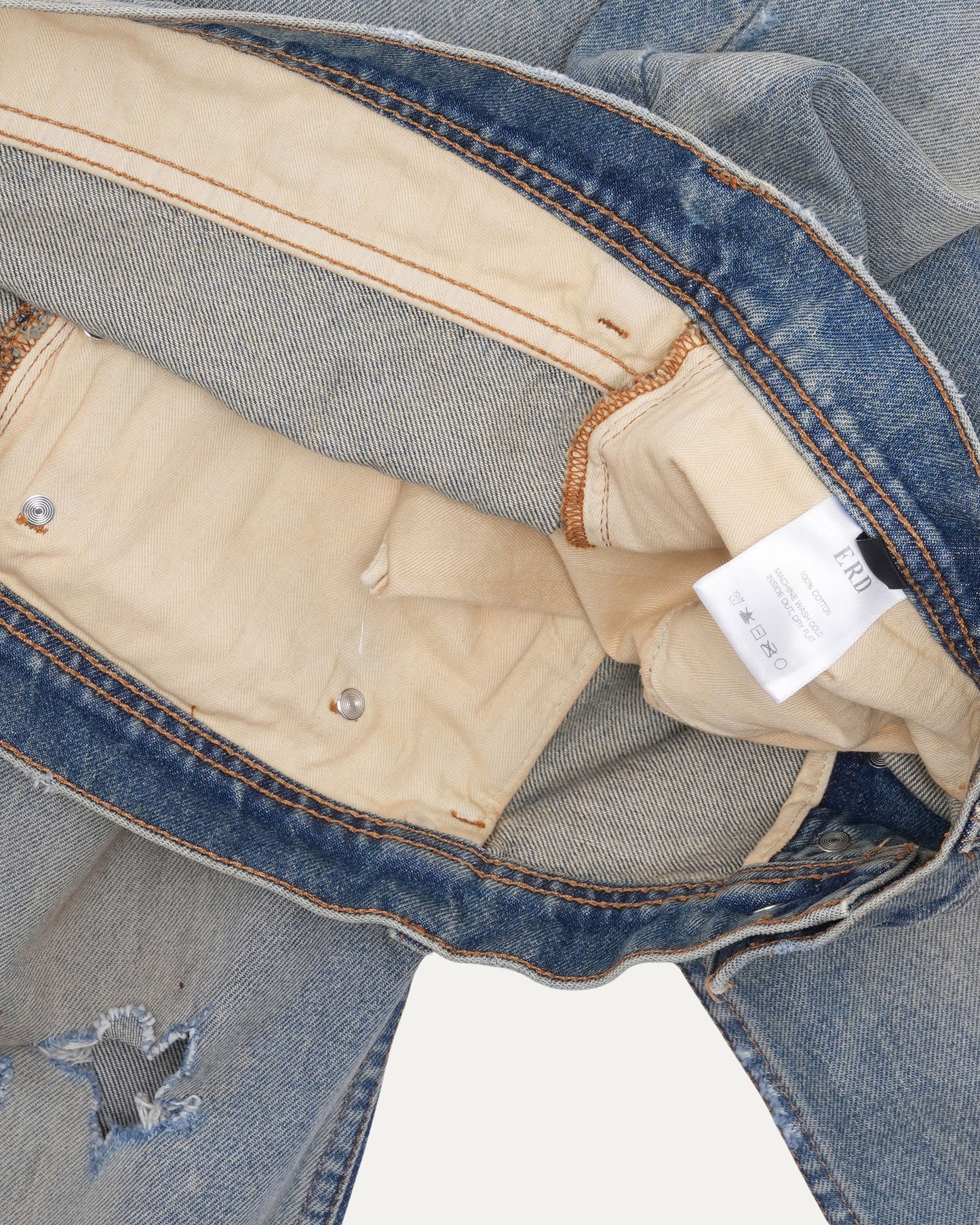 Straight-Leg Distressed Jeans