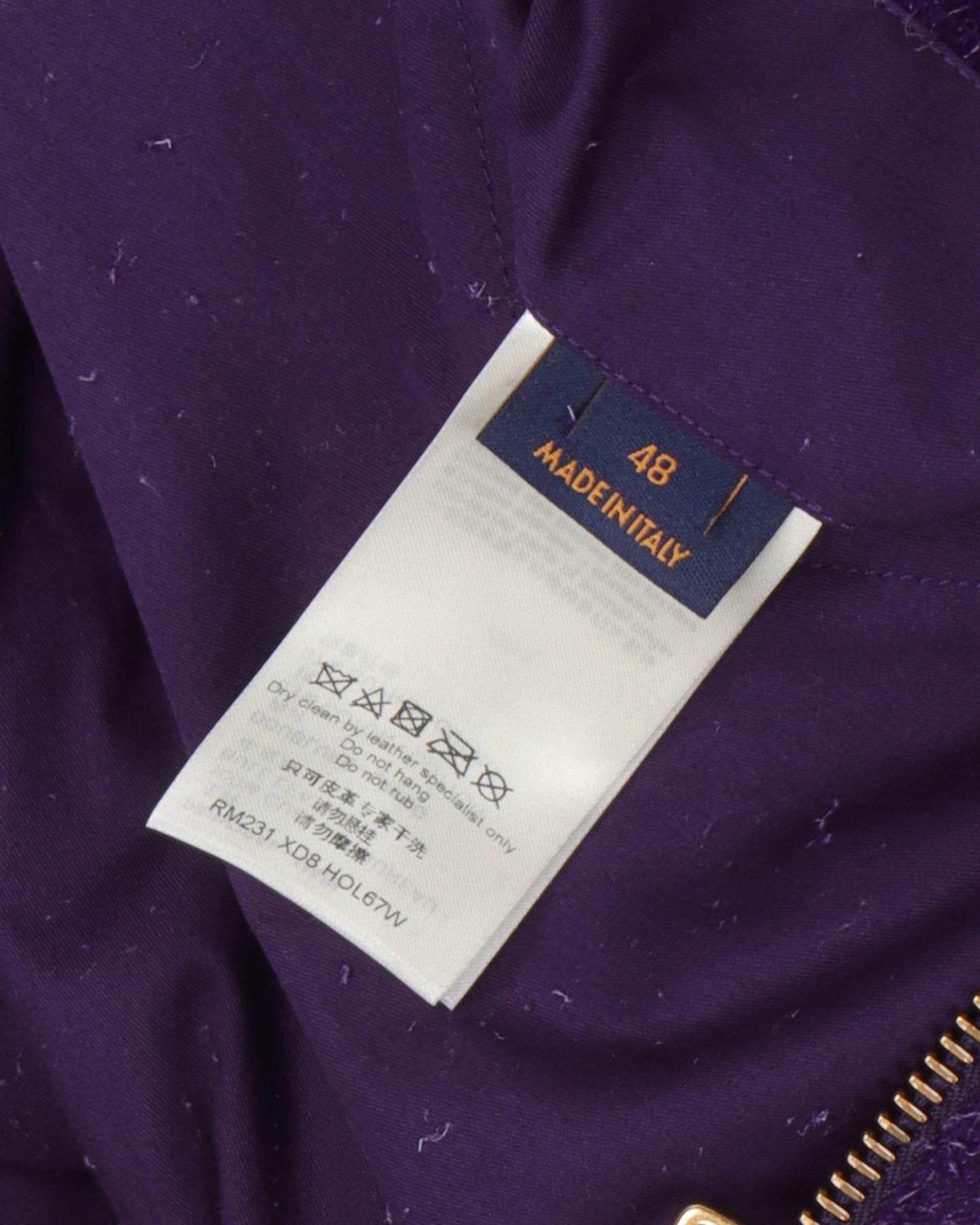 Suede Leather Embossed Monogram Jacket