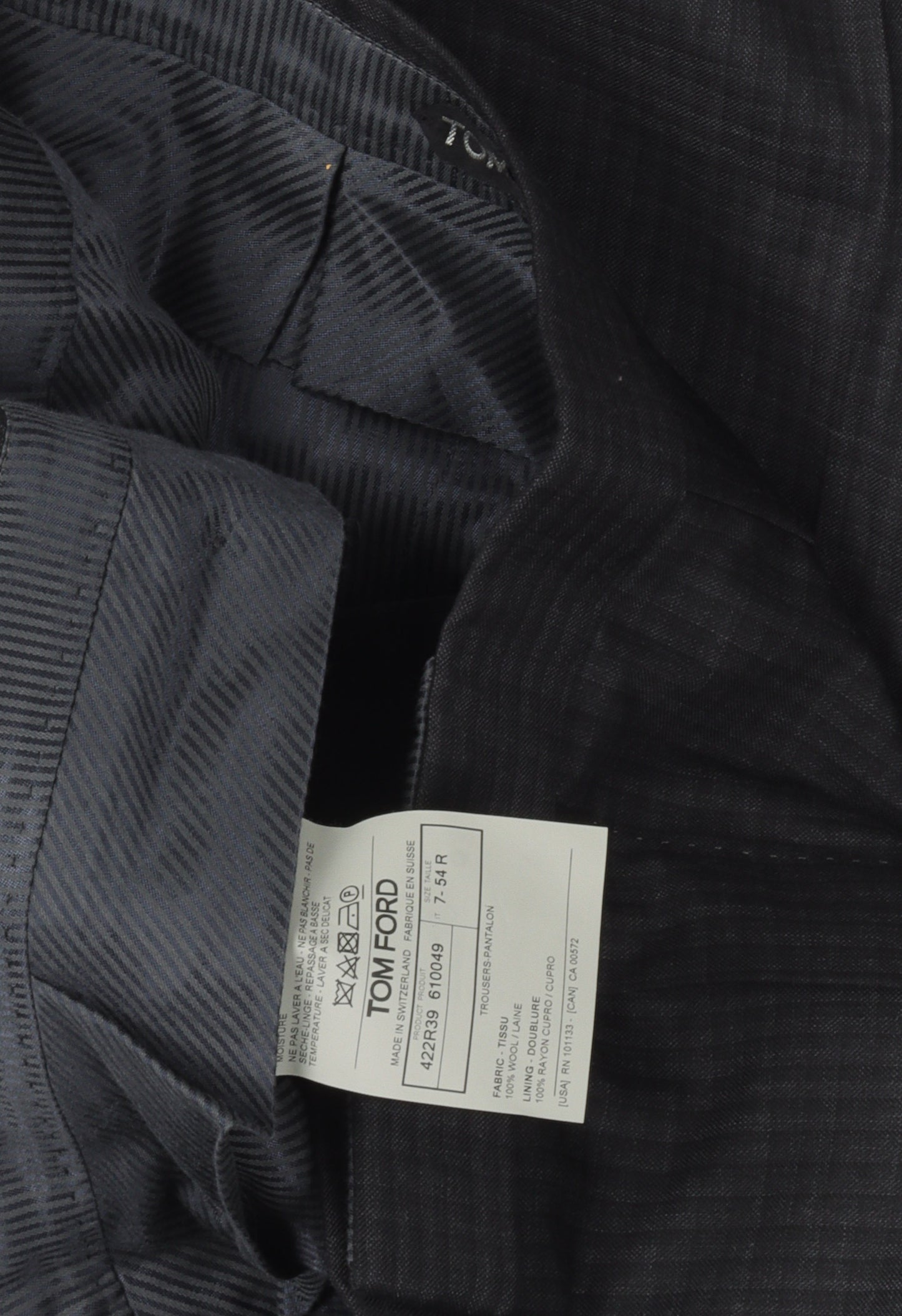 Grid Pattern Wool Trousers
