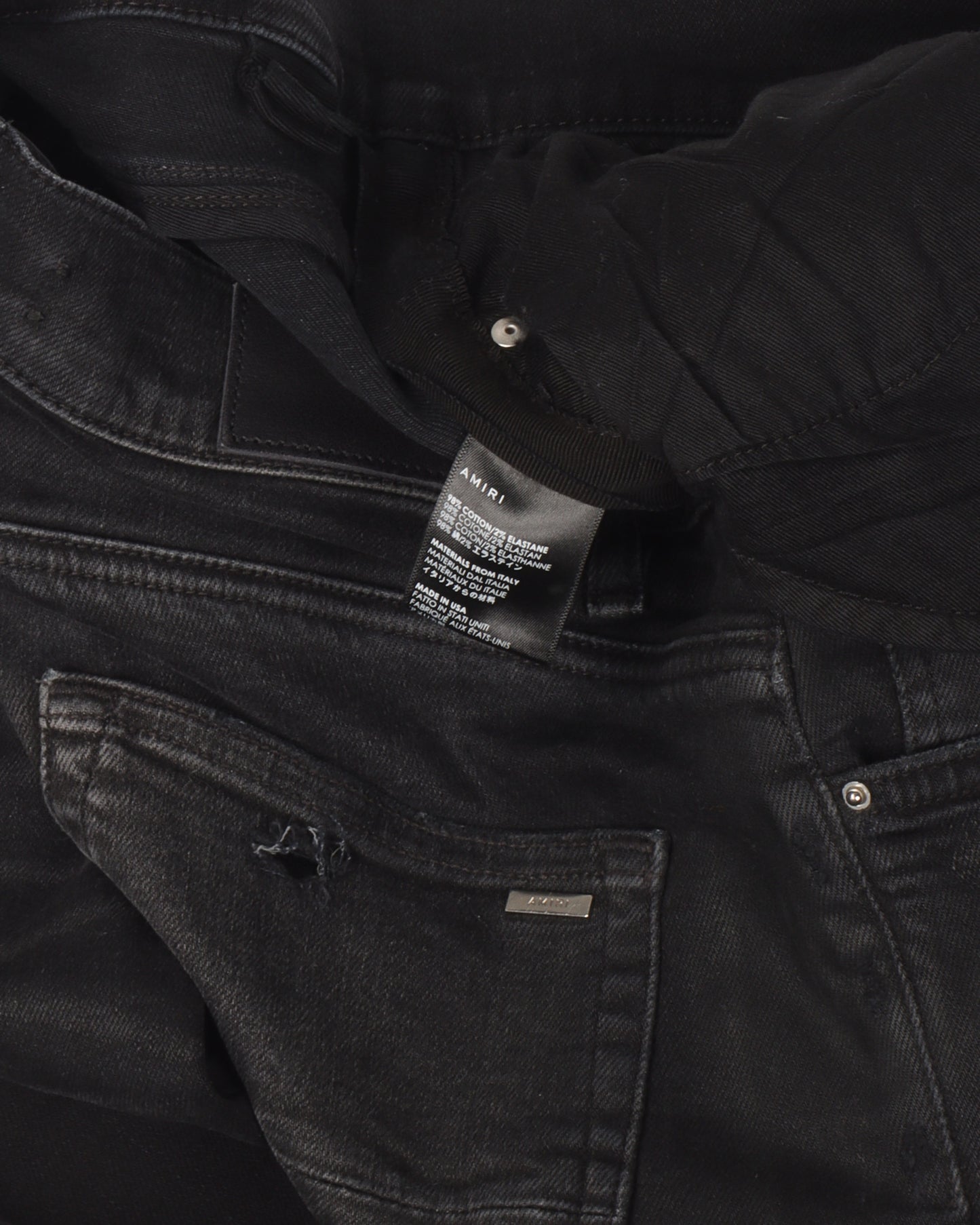 Distressed Knit Repair Denim Jeans