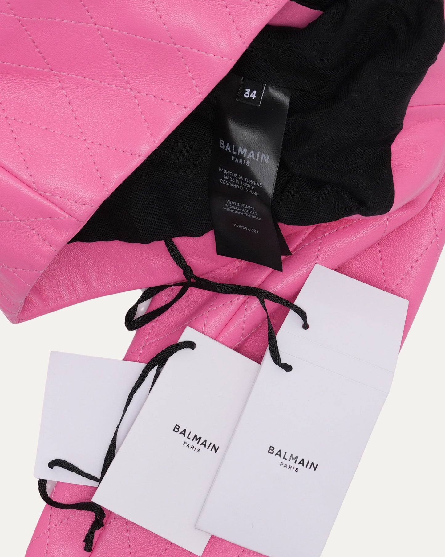 Cropped Quilted Leather Jacket