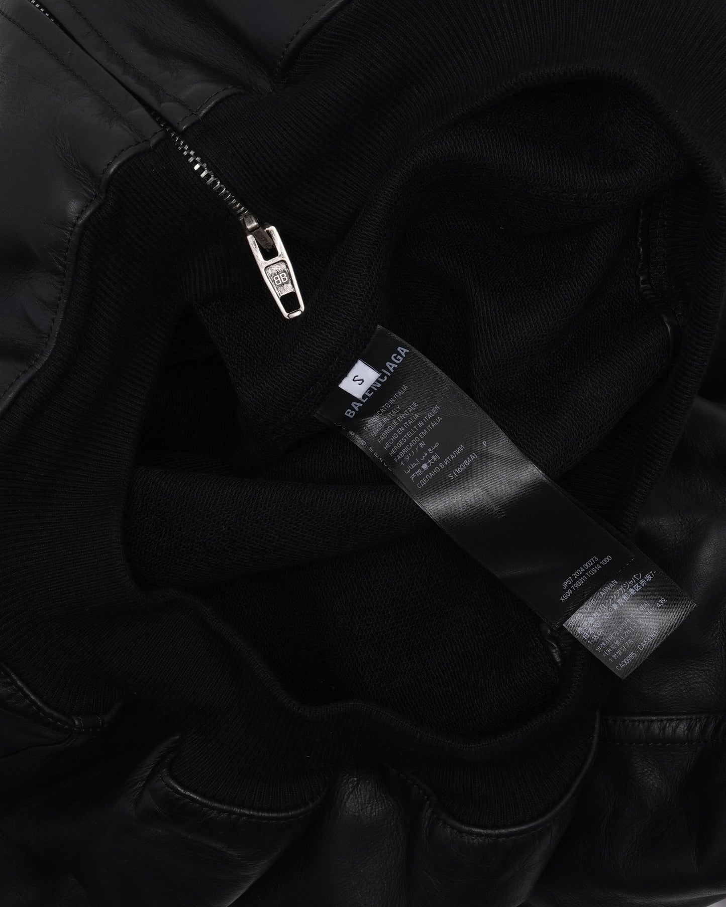 Hooded Leather Bomber Jacket