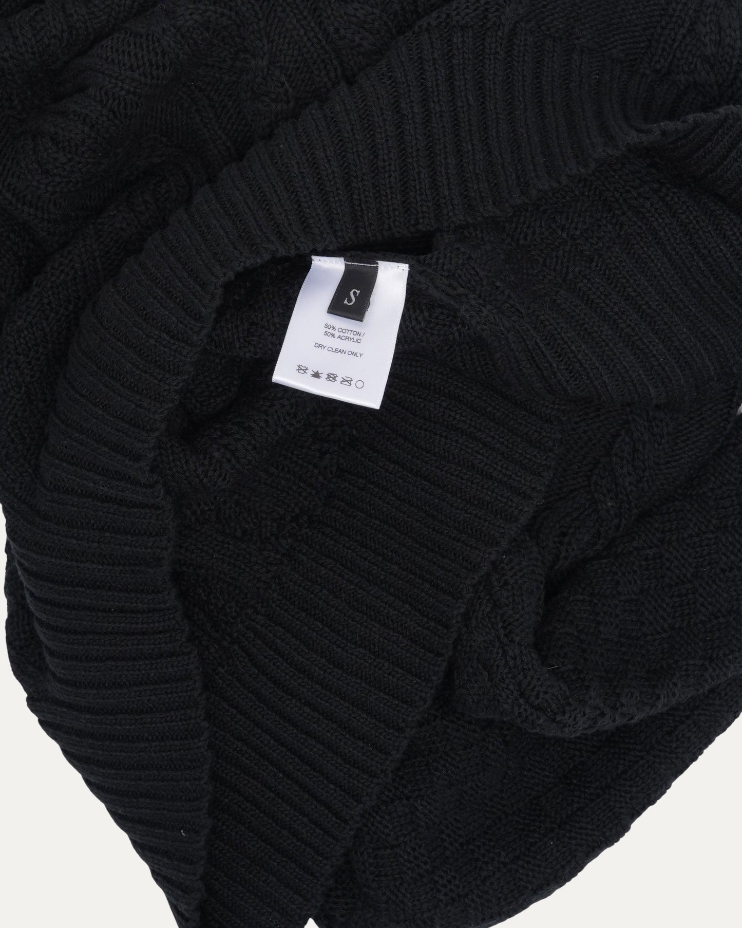 Oversized Cable Knit Crewneck Sweater