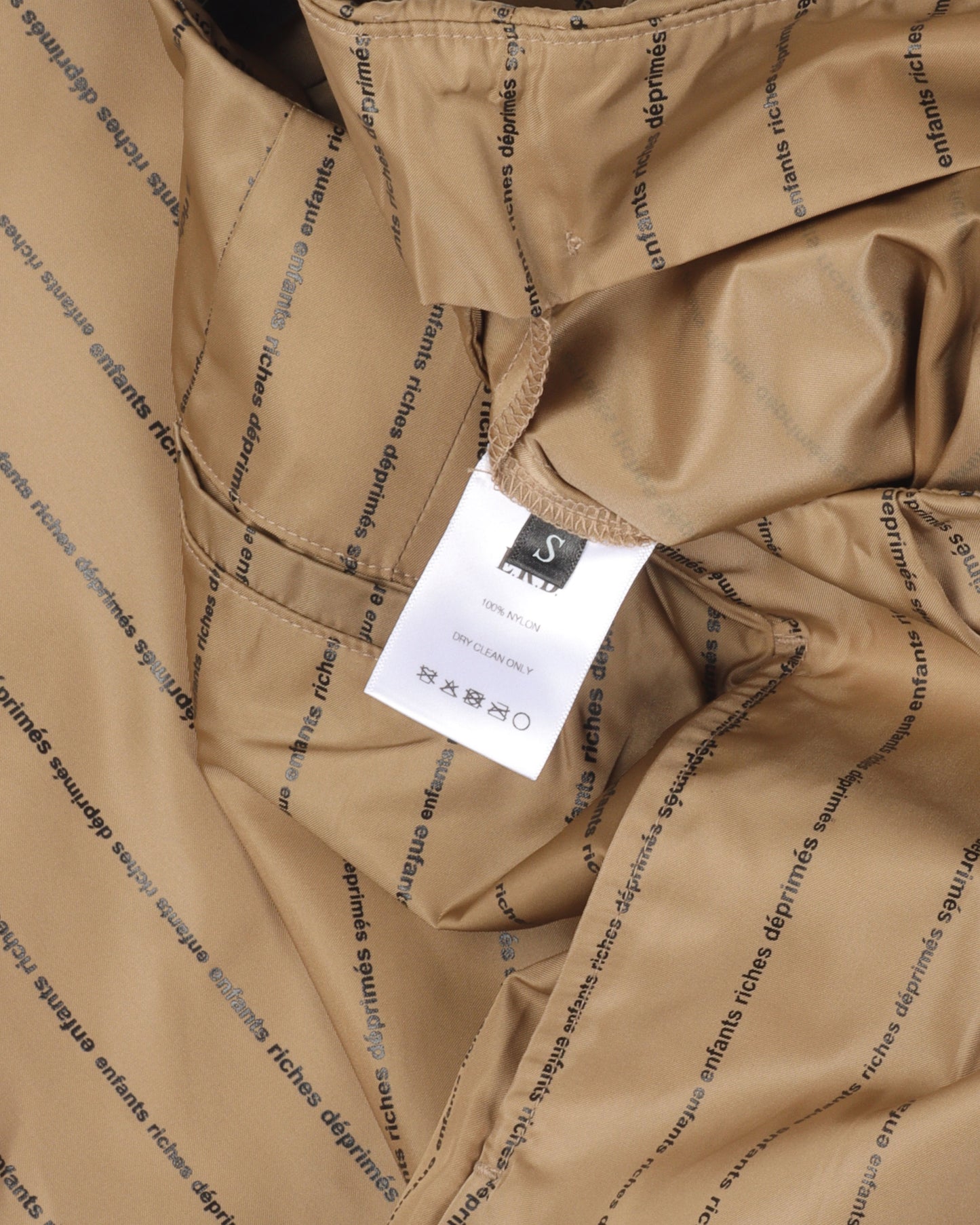 Nylon Pinstripe Logo Pants