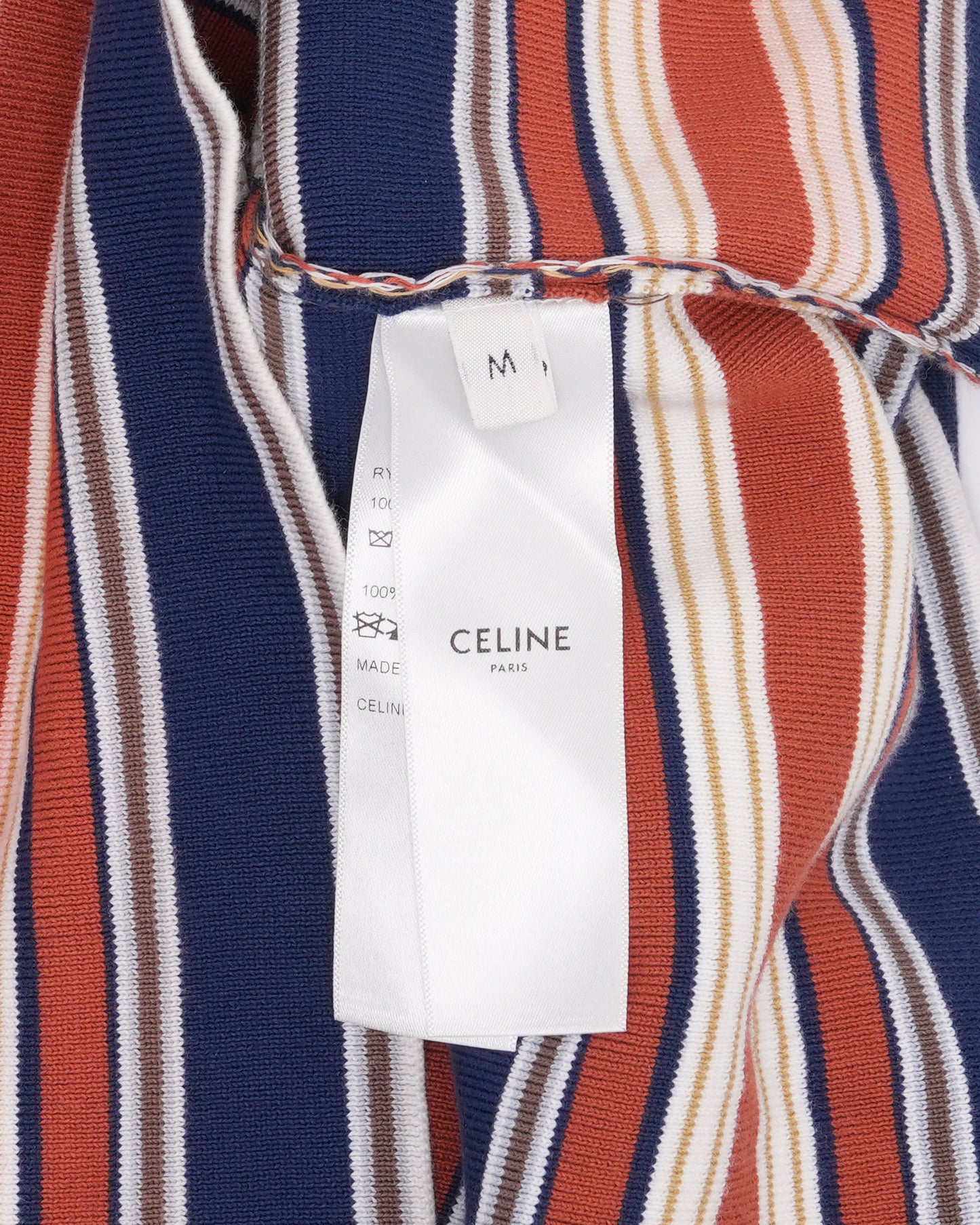 Triomphe Loose Striped Long Sleeve Polo