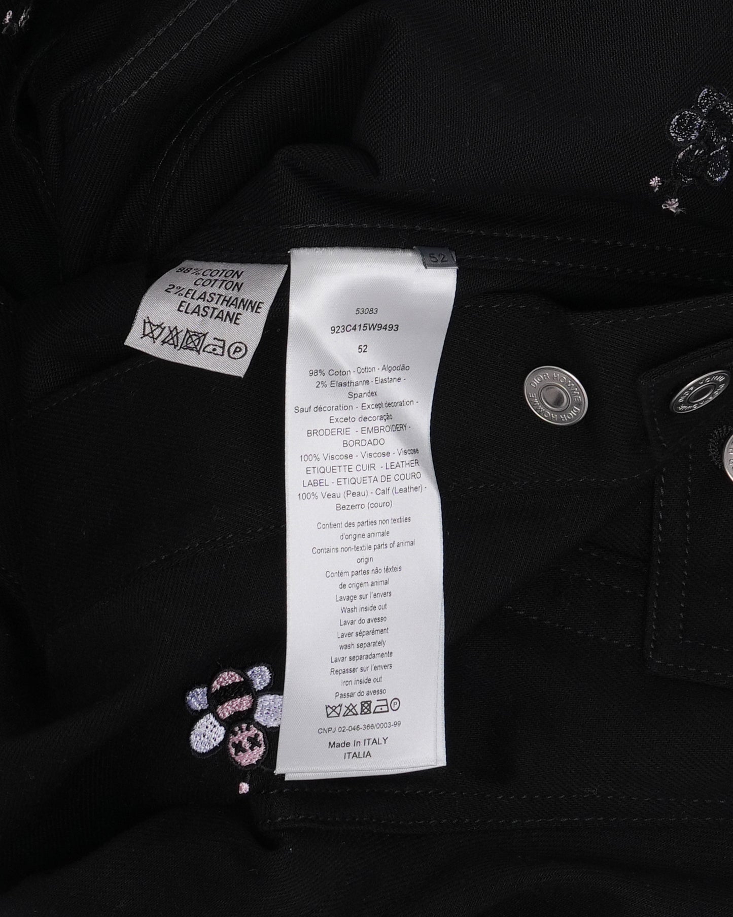 Kaws Bee Embroidered Denim Trucker Jacket