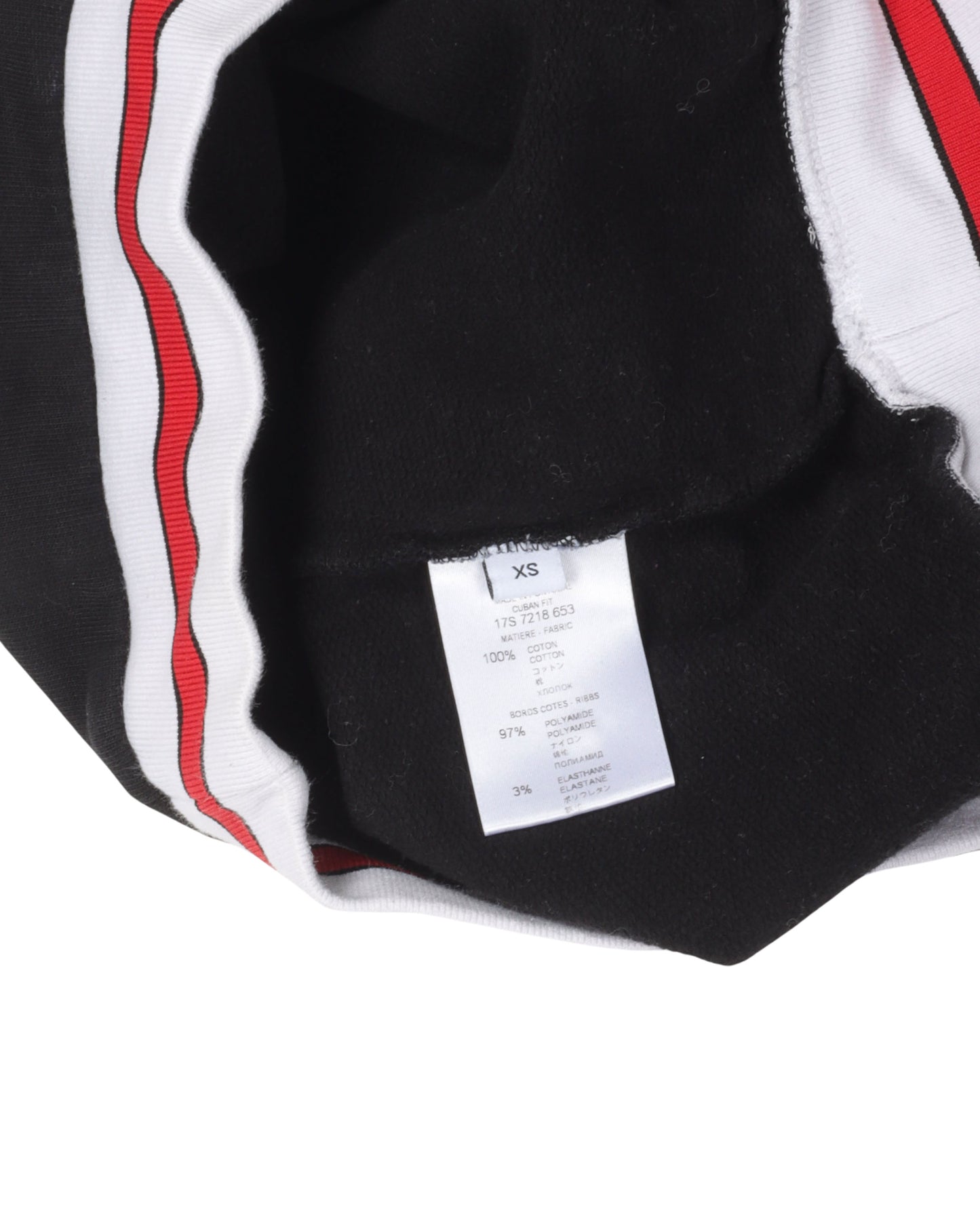 Small Logo Crewneck Sweatshirt with Contrast Ribbing