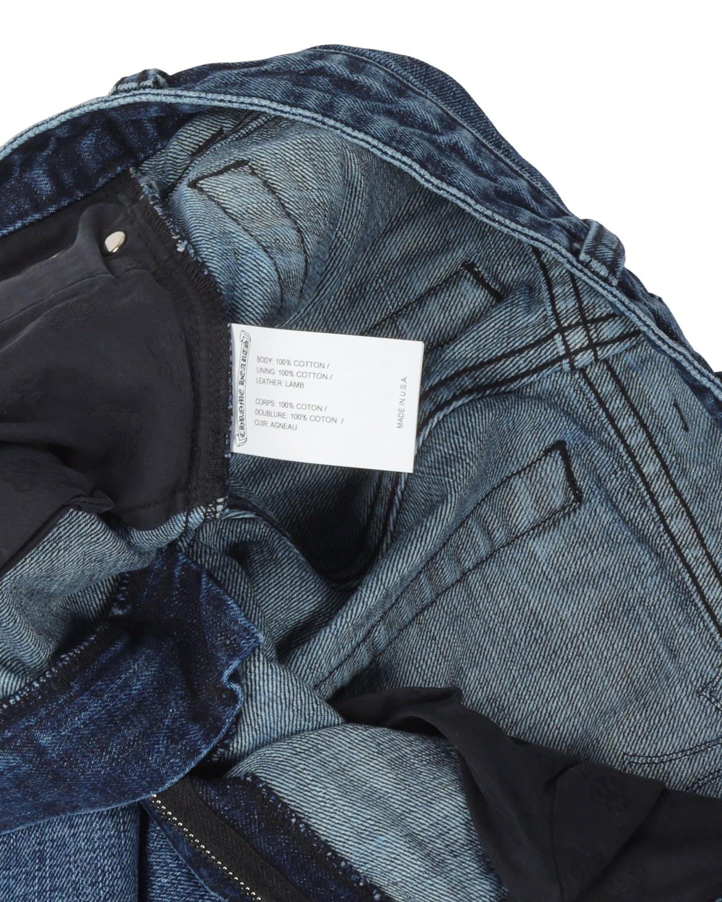 Denim Cross Patch Shorts