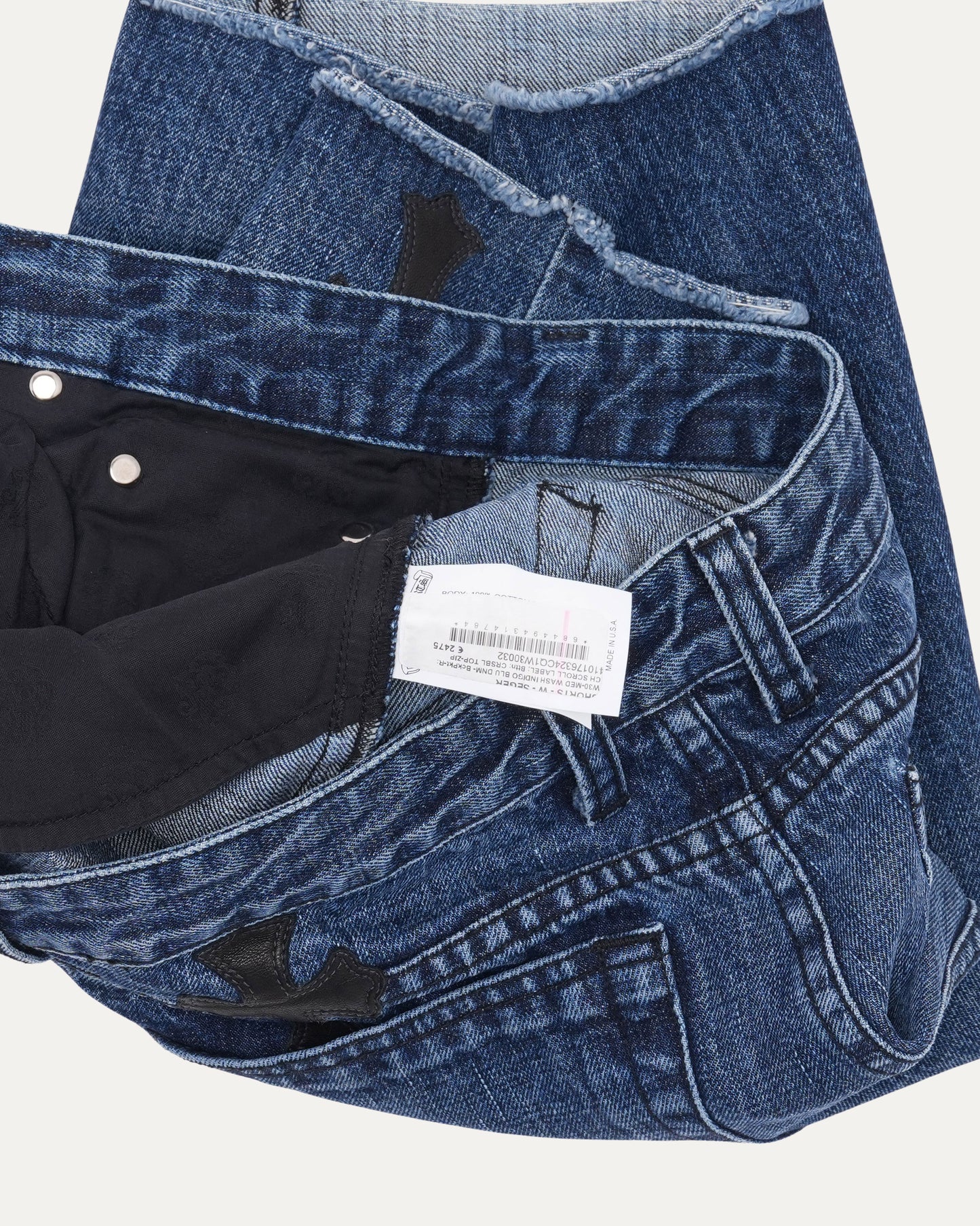 Turbo Diesel Cross Patch Jean Shorts