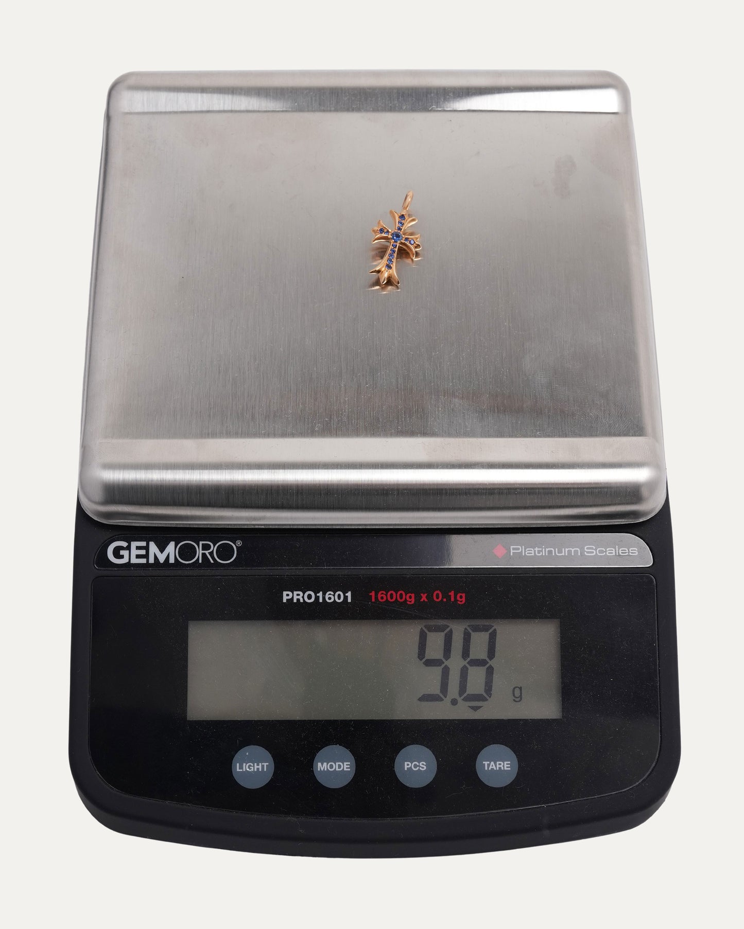 Gold Sapphire Tiny Fat Pendant