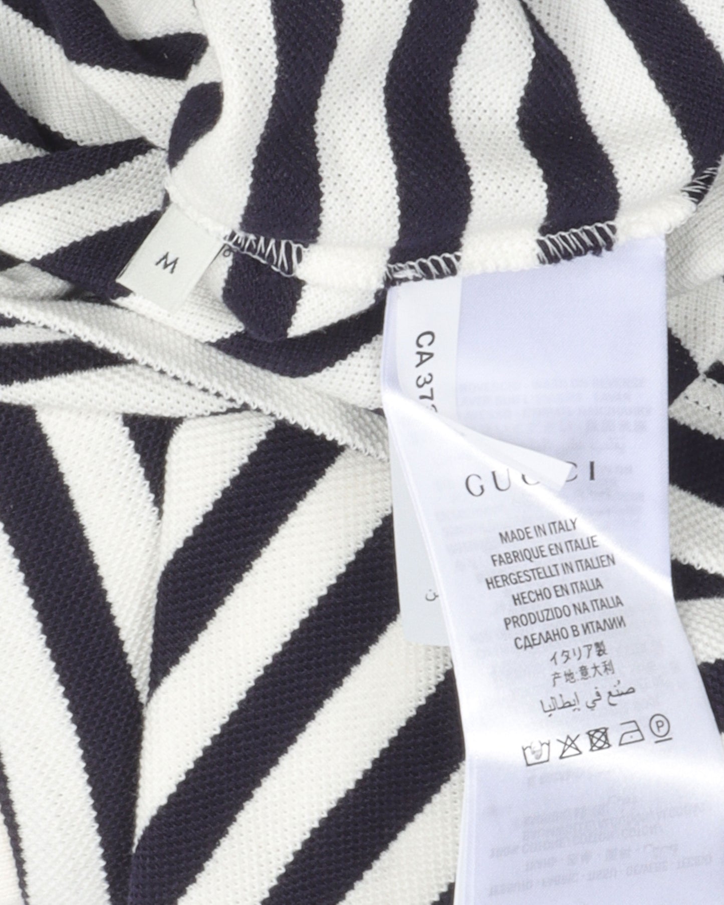 Embroidered Striped Polo Shirt