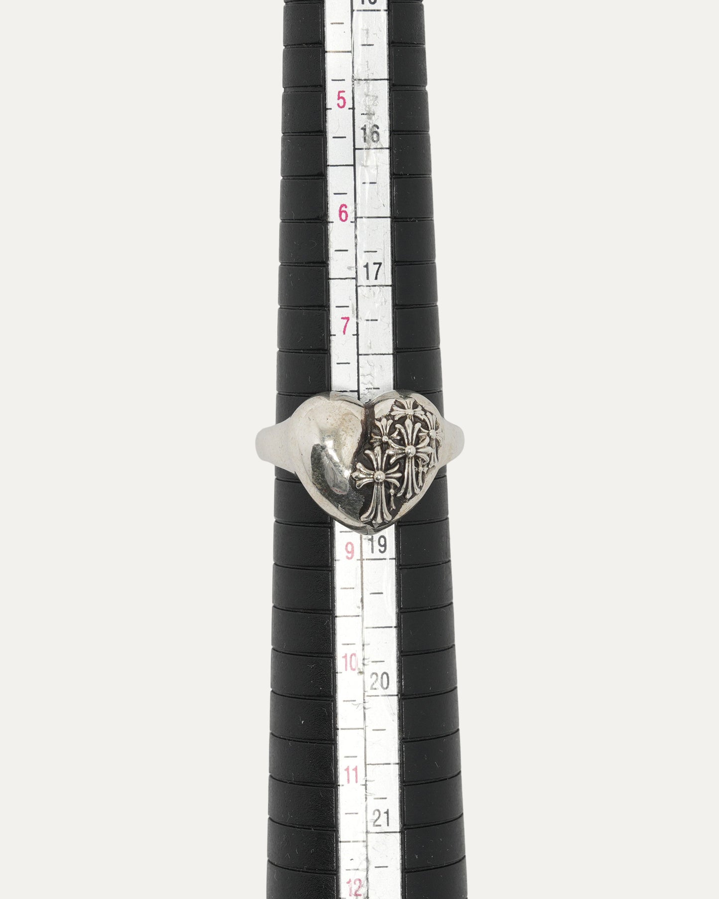 Cemetery Cross Heart Ring