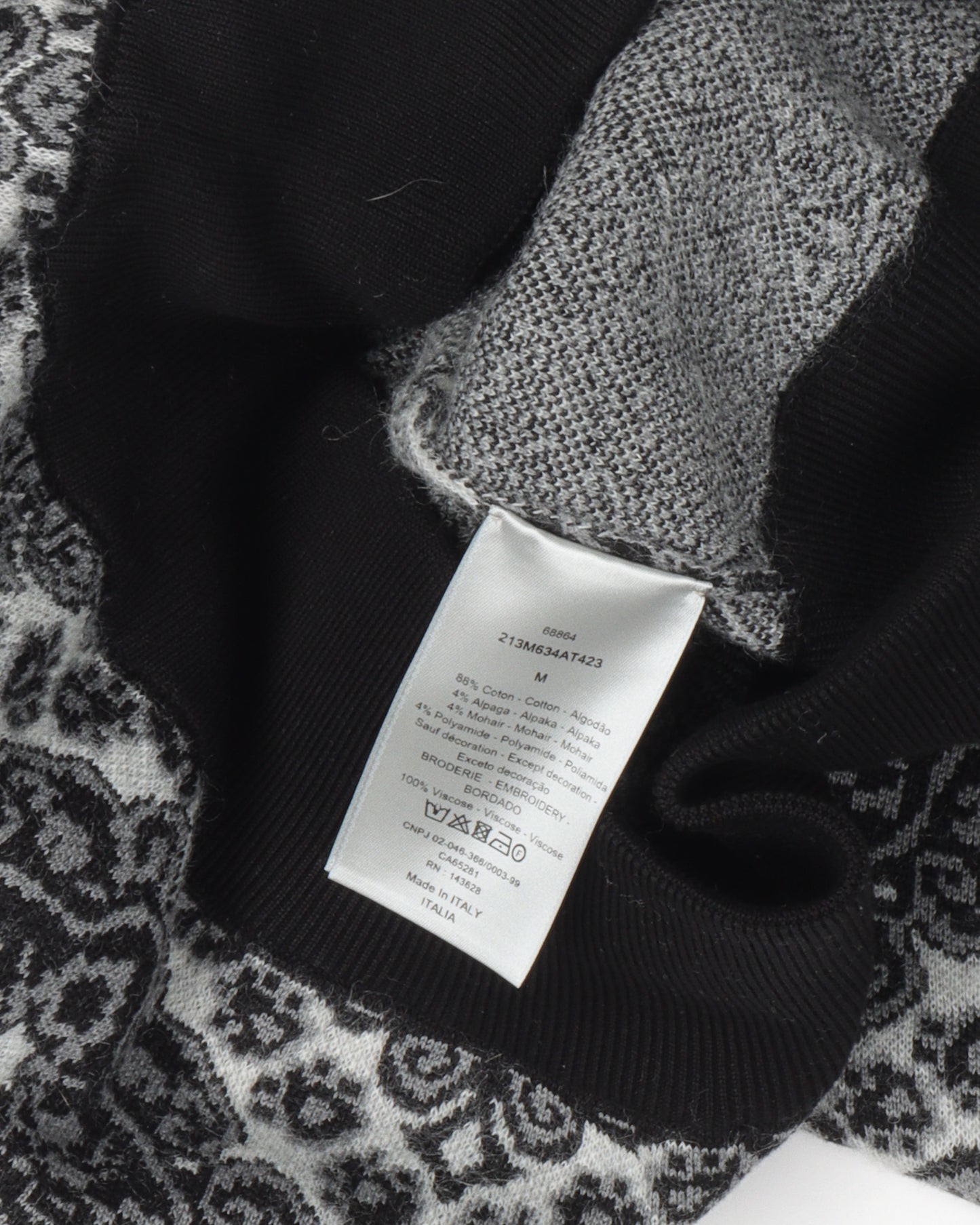 Paisley Intarsia Knit Sweater