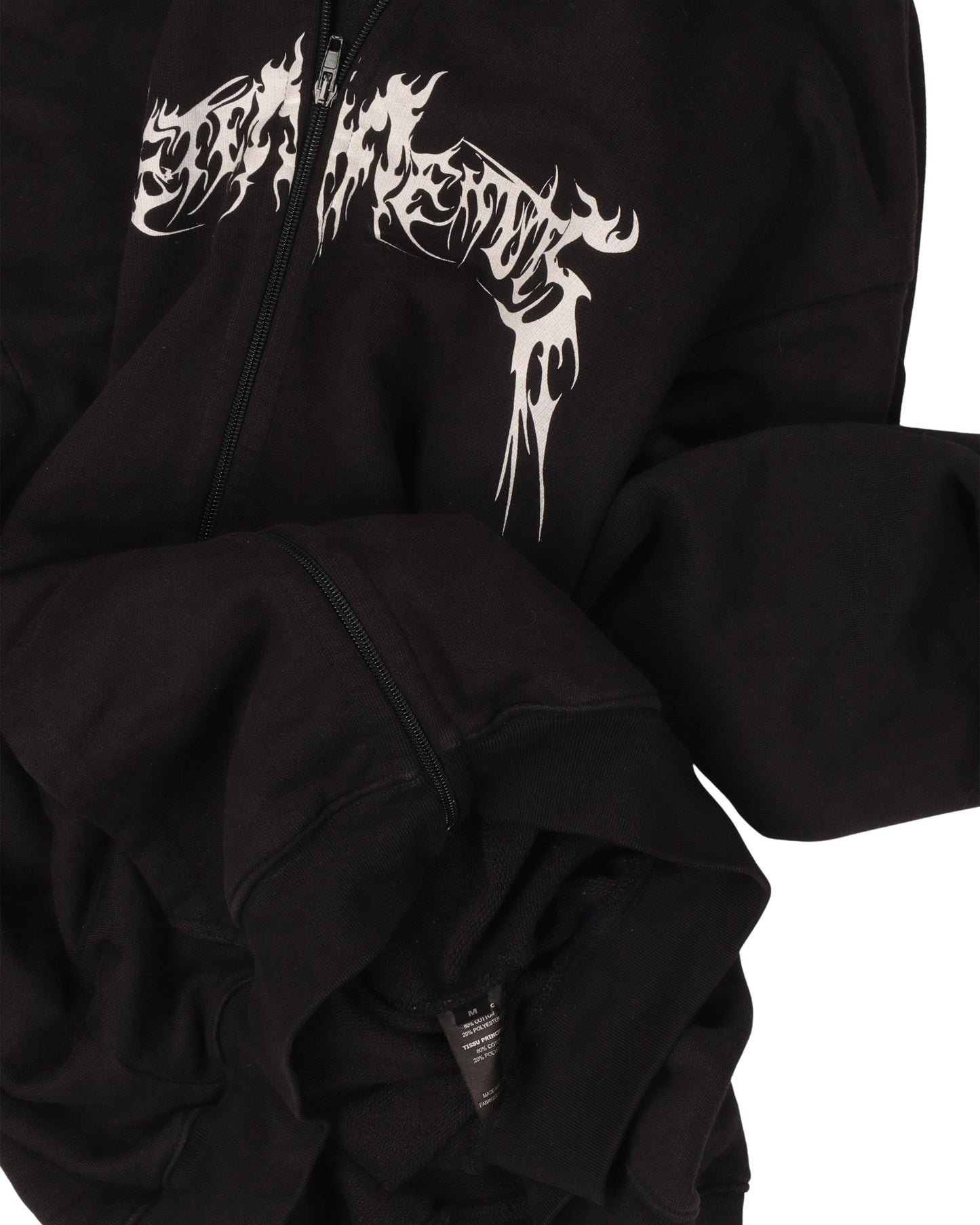 FW17 Oversized Total Fucking Darkness Zip Up Hoodie