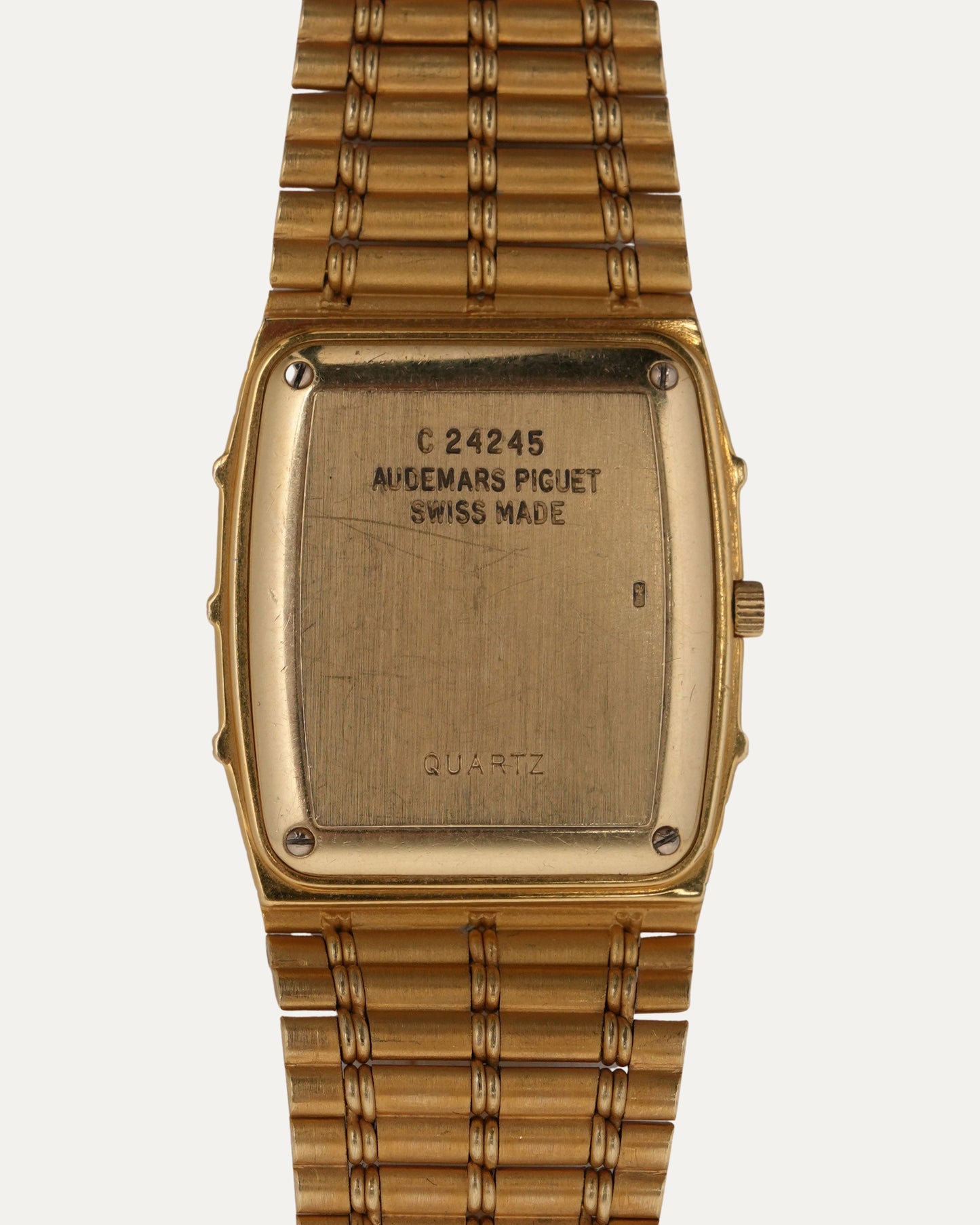 18k Gold Diamond Face Bamboo Watch