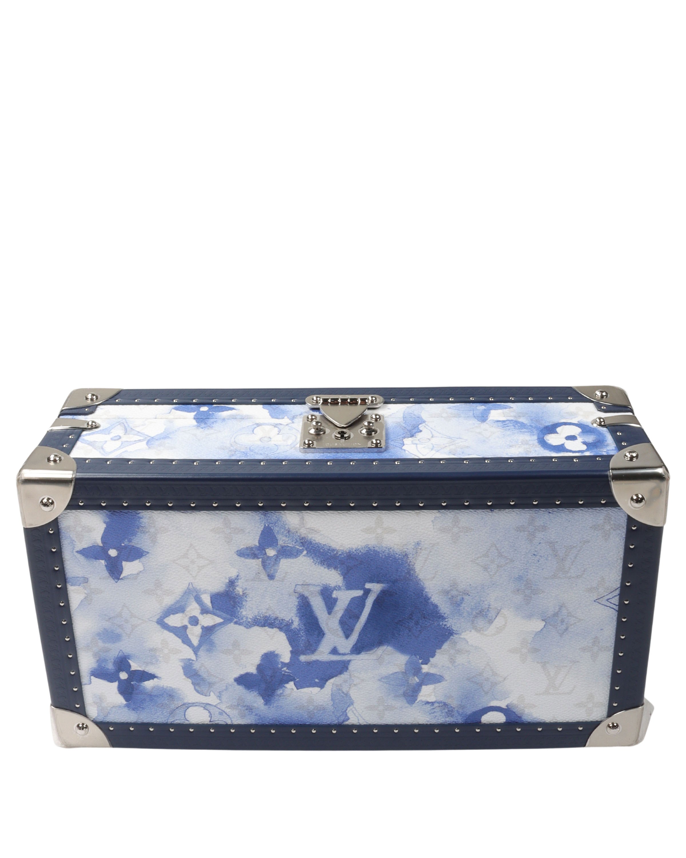 Watercolor Monogram Coated Canvas & Calfskin Leather Watch Trunk