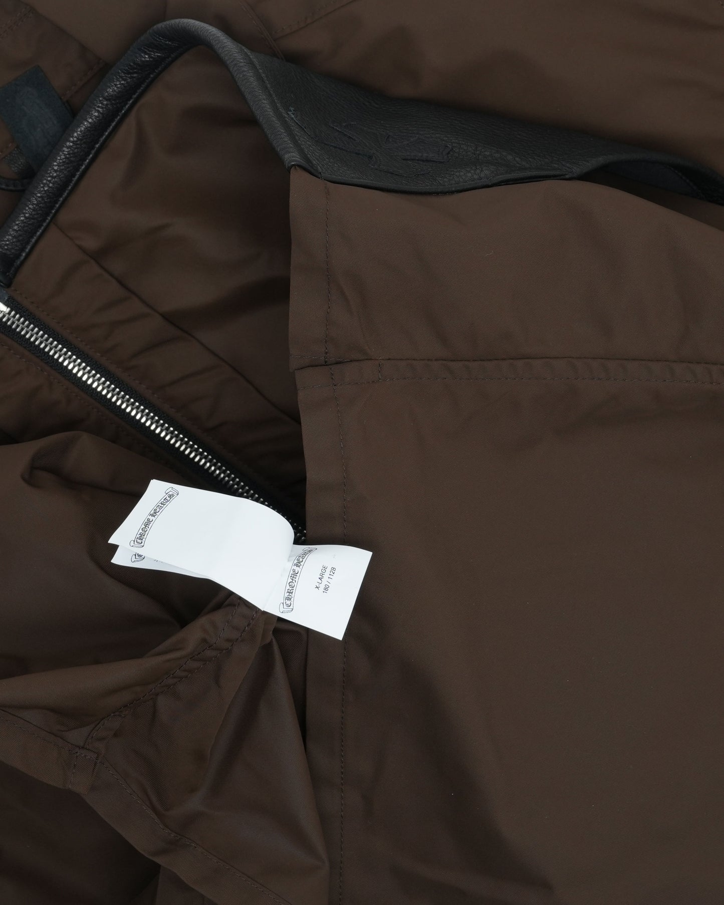 Nylon Leather Zip Up Shirt