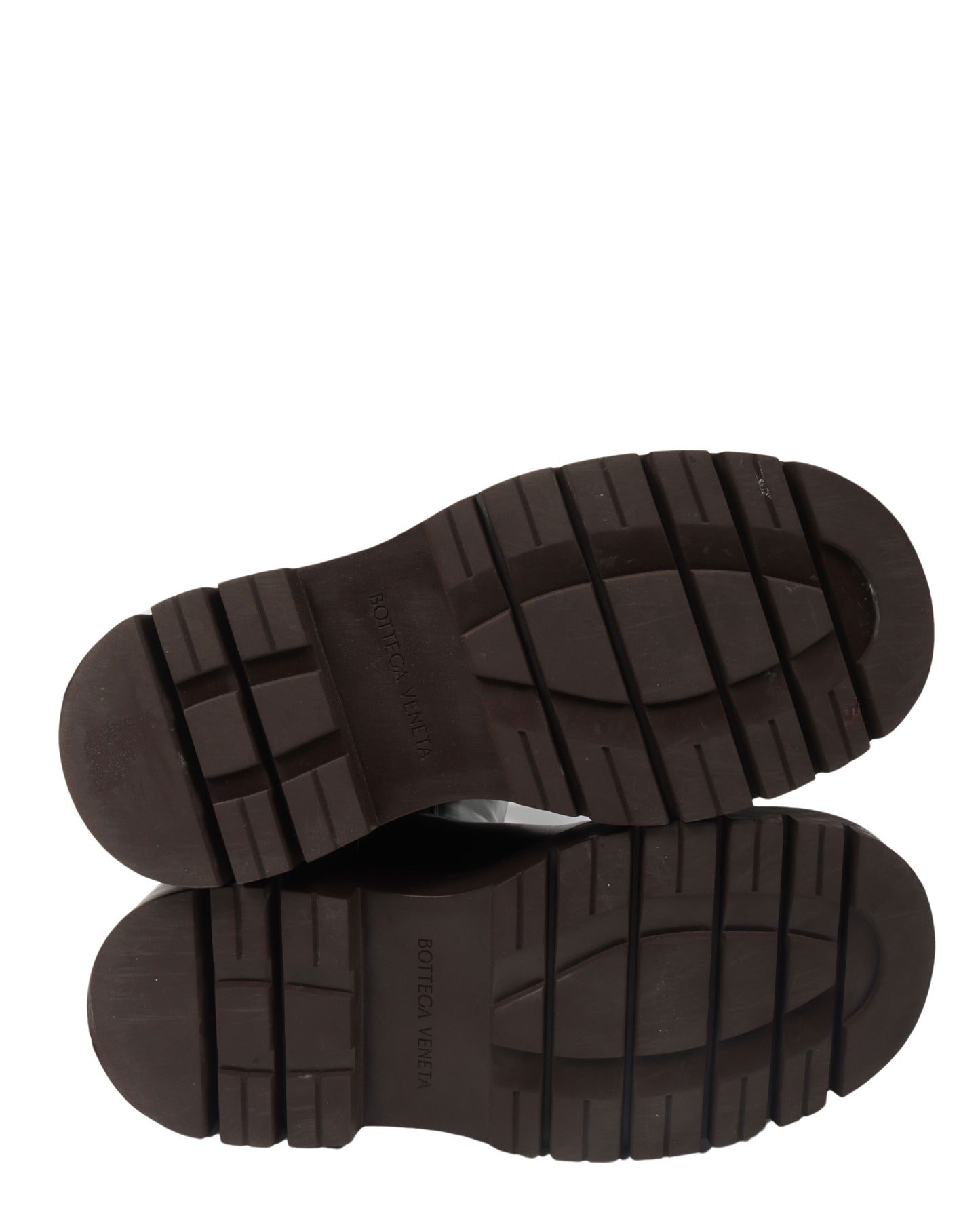 Leather Contrast Sole Tire Boots