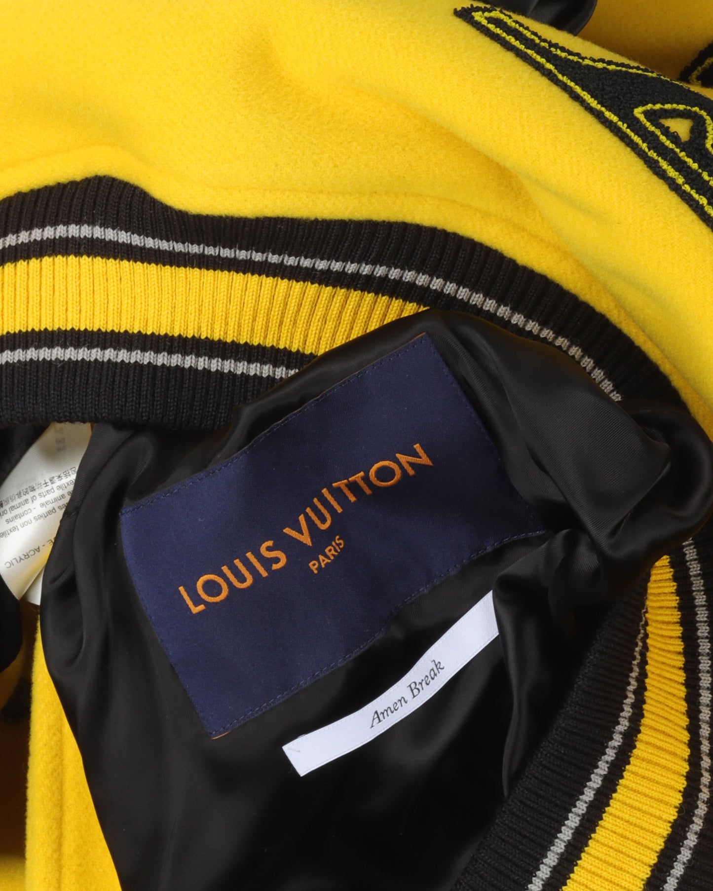 Amen Break Multi-Patches Mixed Leather Varsity Blouson