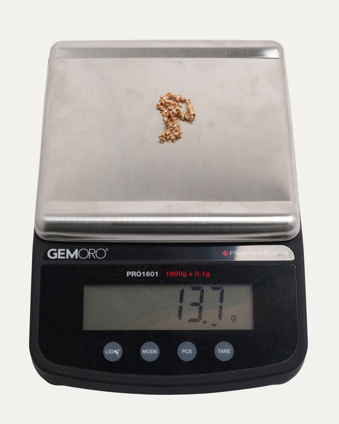 Gold Diamond Tiny E Bracelet