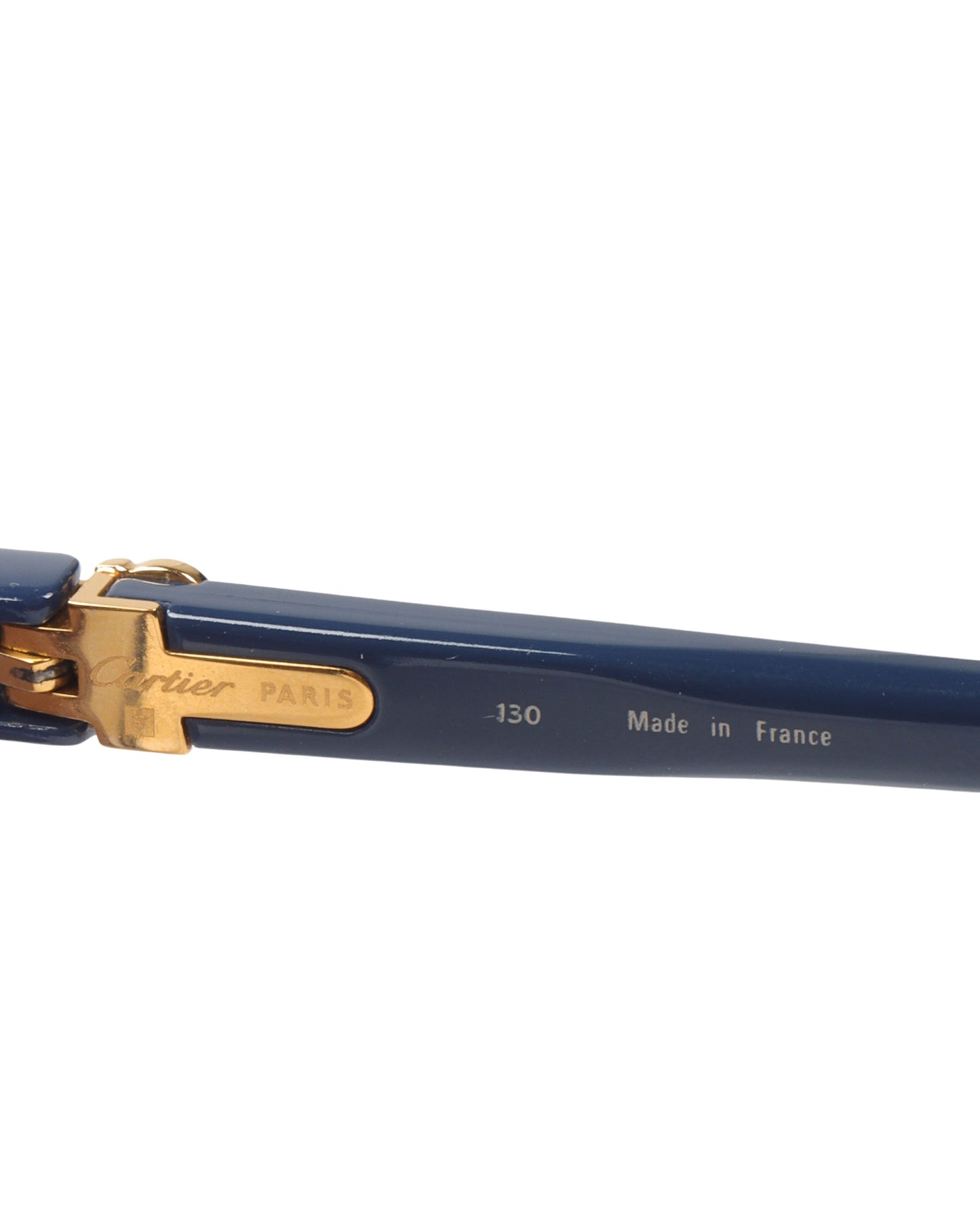 Cabriolet Round Translucent Blue 49MM 18K Sunglasses