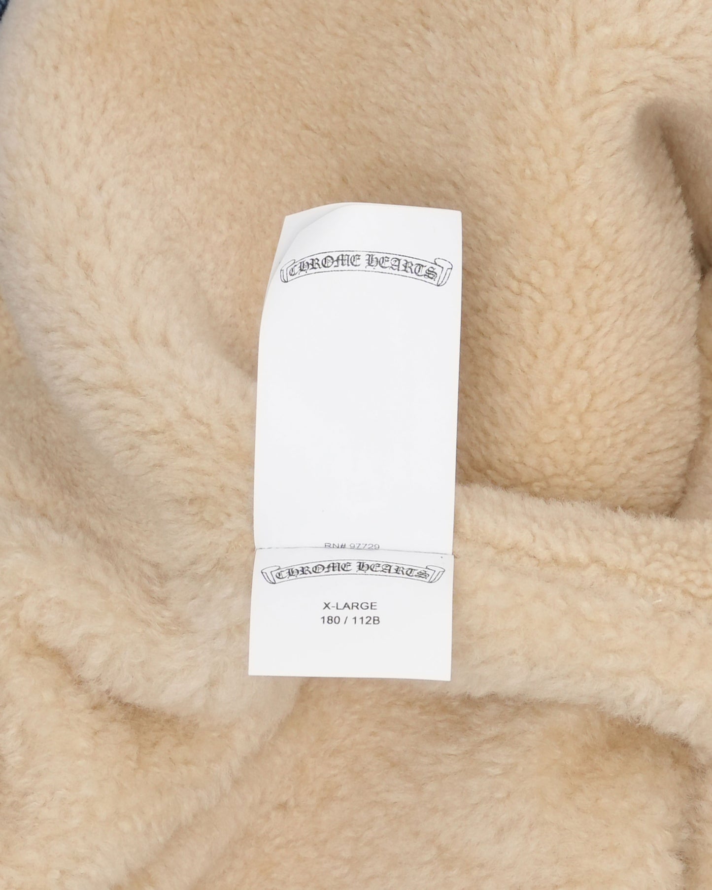 Shearling Cross Patch Denim Chore Coat