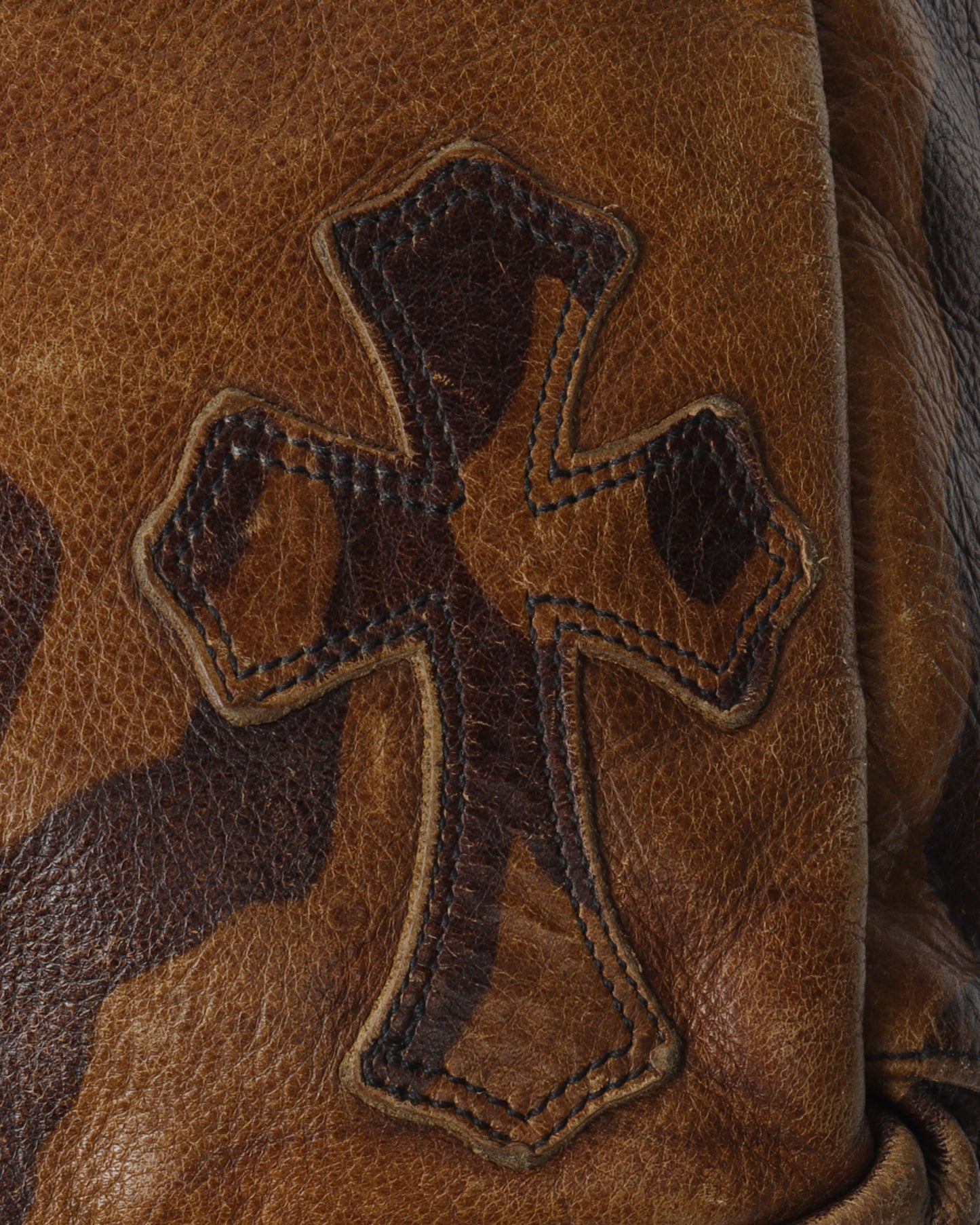 Camouflage Cross Patch Leather Bag