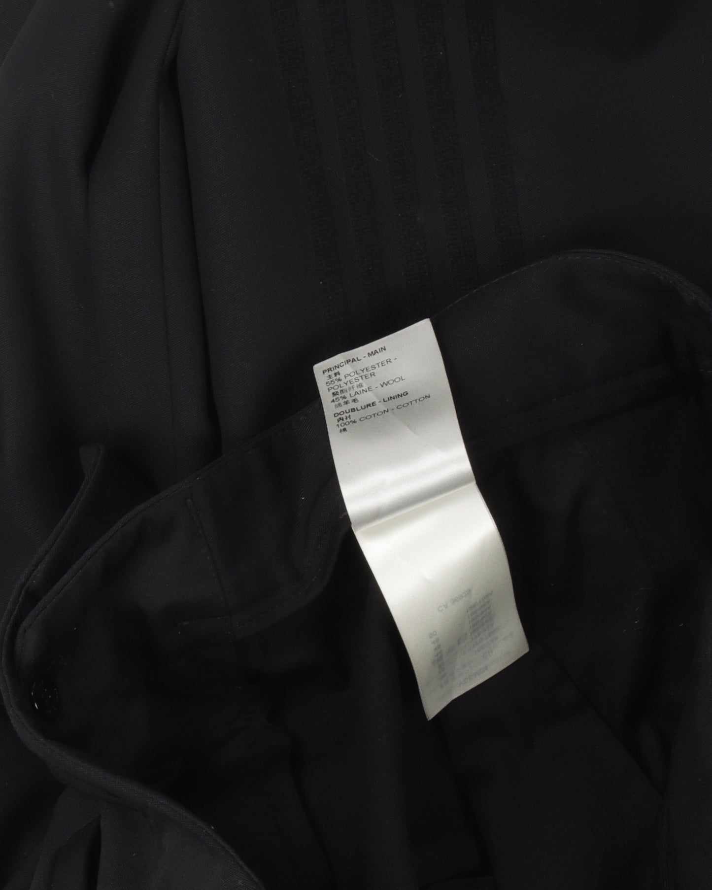 Wool-Blend Wide-Leg Dress Pants